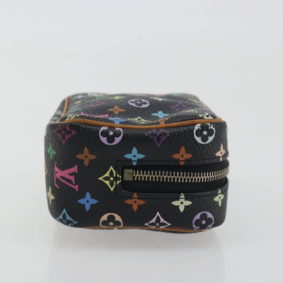 LOUIS VUITTON Monogram Multicolor Trousse Wapity Pouch Black M58034 Auth 197219