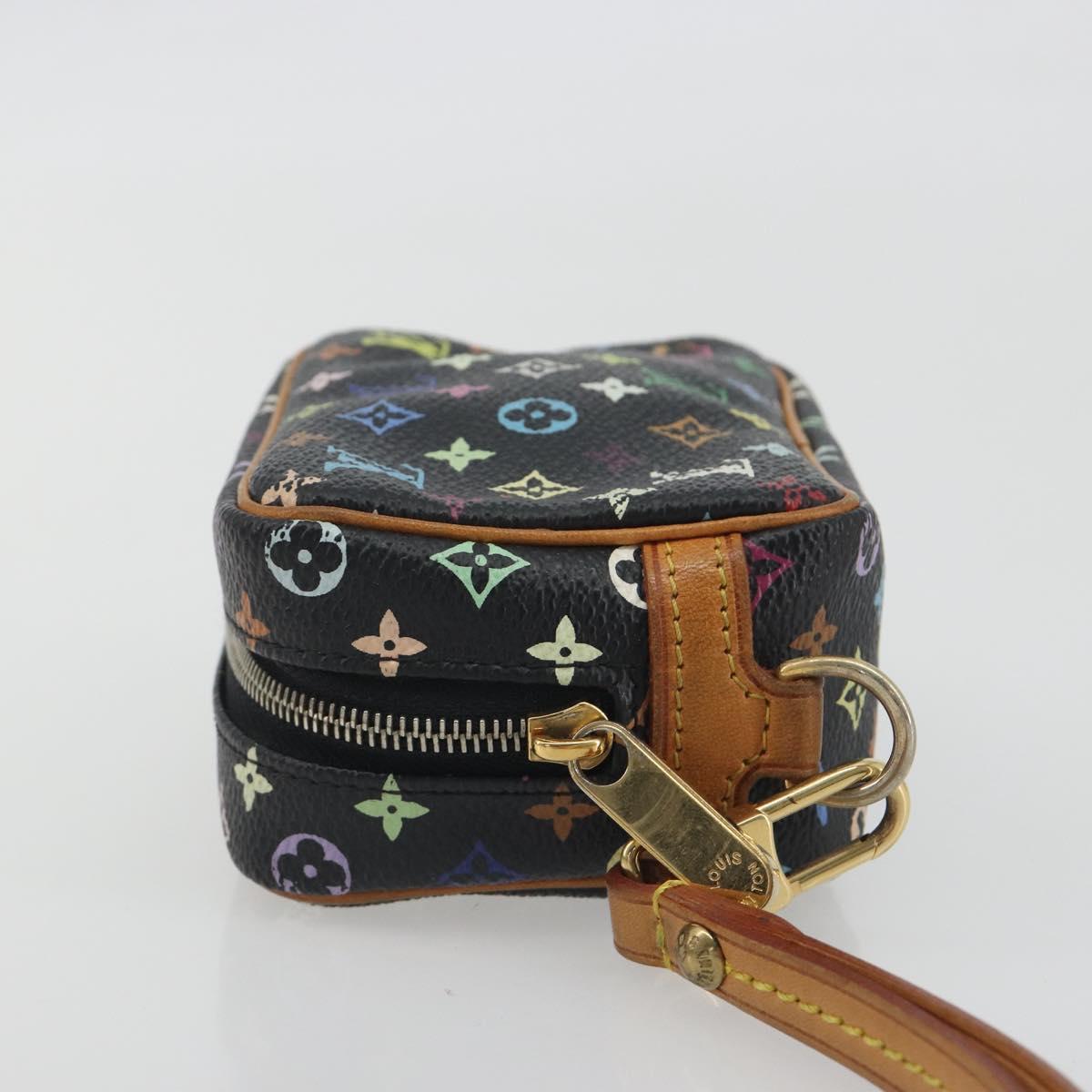 LOUIS VUITTON Monogram Multicolor Trousse Wapity Pouch Black M58034 Auth 197219
