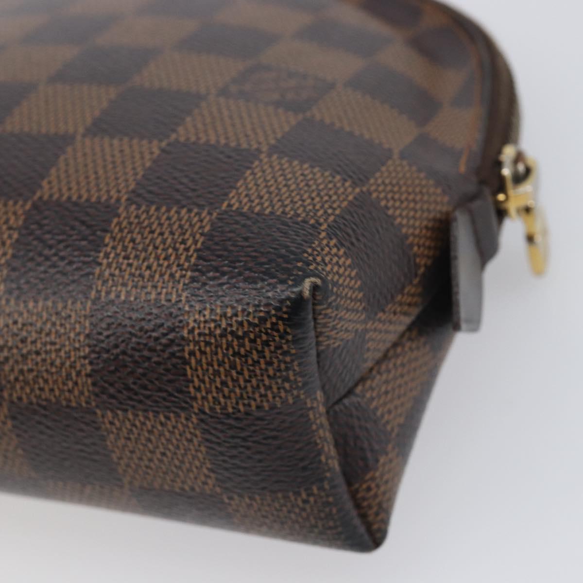 LOUIS VUITTON Damier Ebene Pochette Cosmetic GM Pouch N23345 LV Auth 197229
