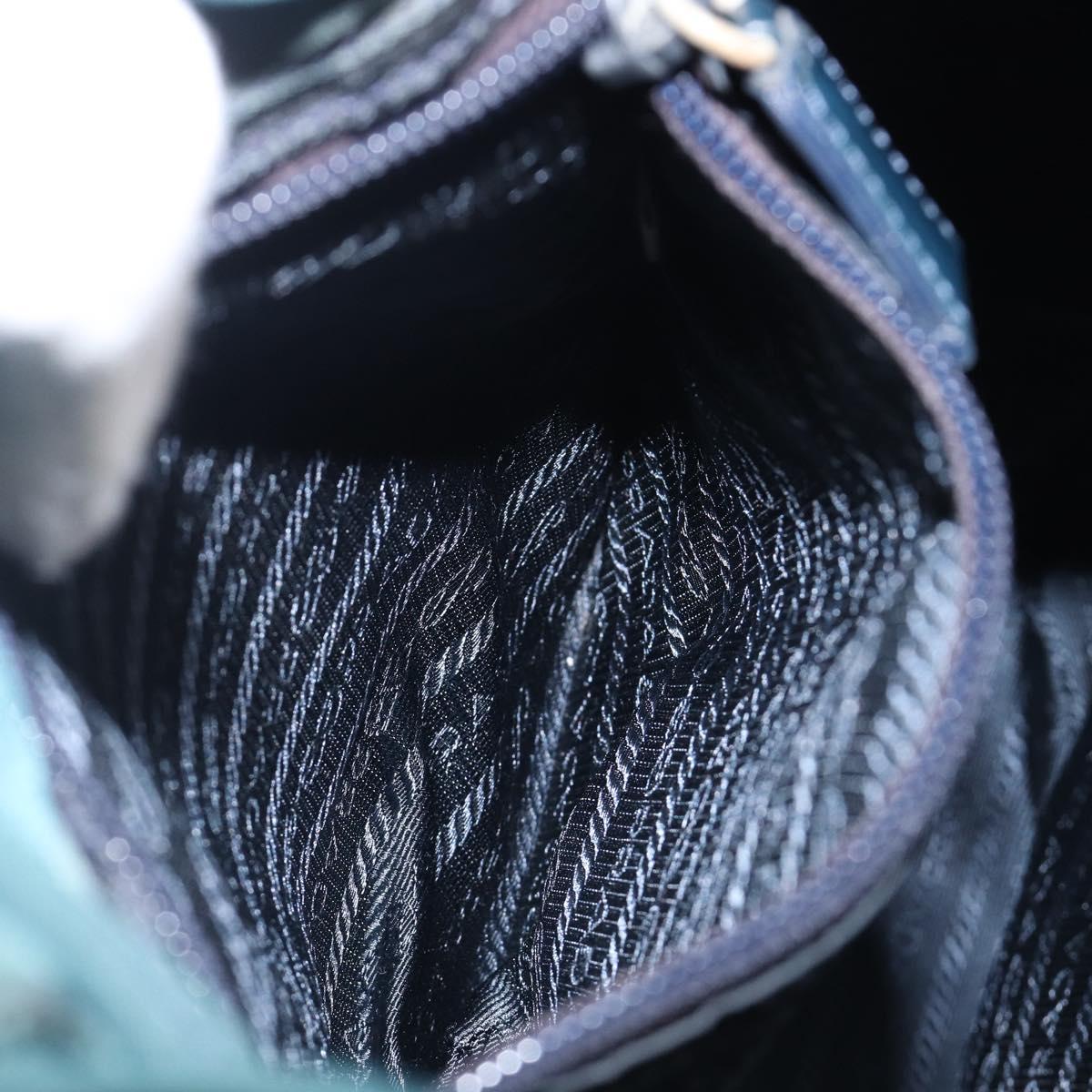 PRADA Backpack Nylon Green Silver Auth 197232