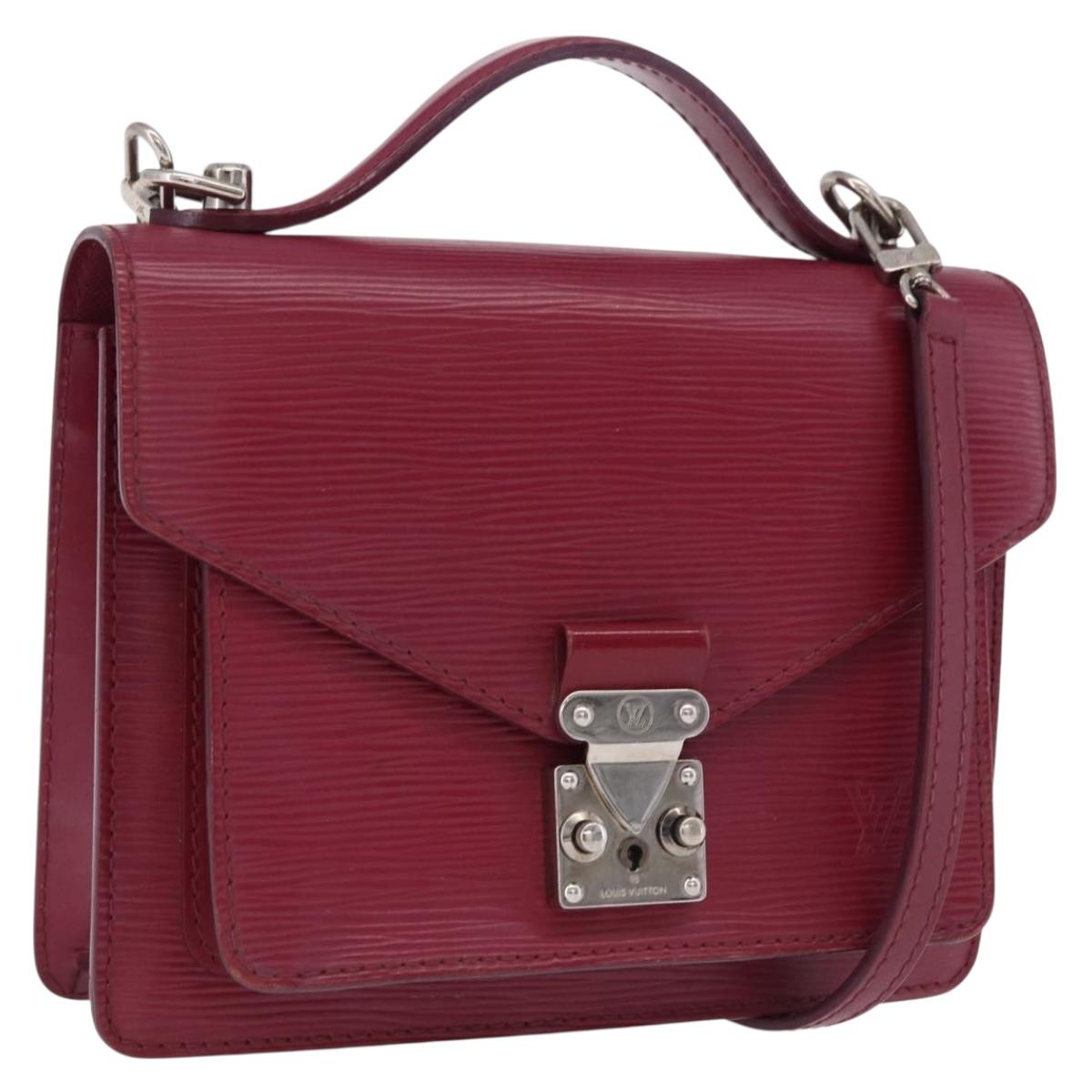 LOUIS VUITTON Epi Monceau 28 Hand Bag Fuchsia pink LV Auth 197243A