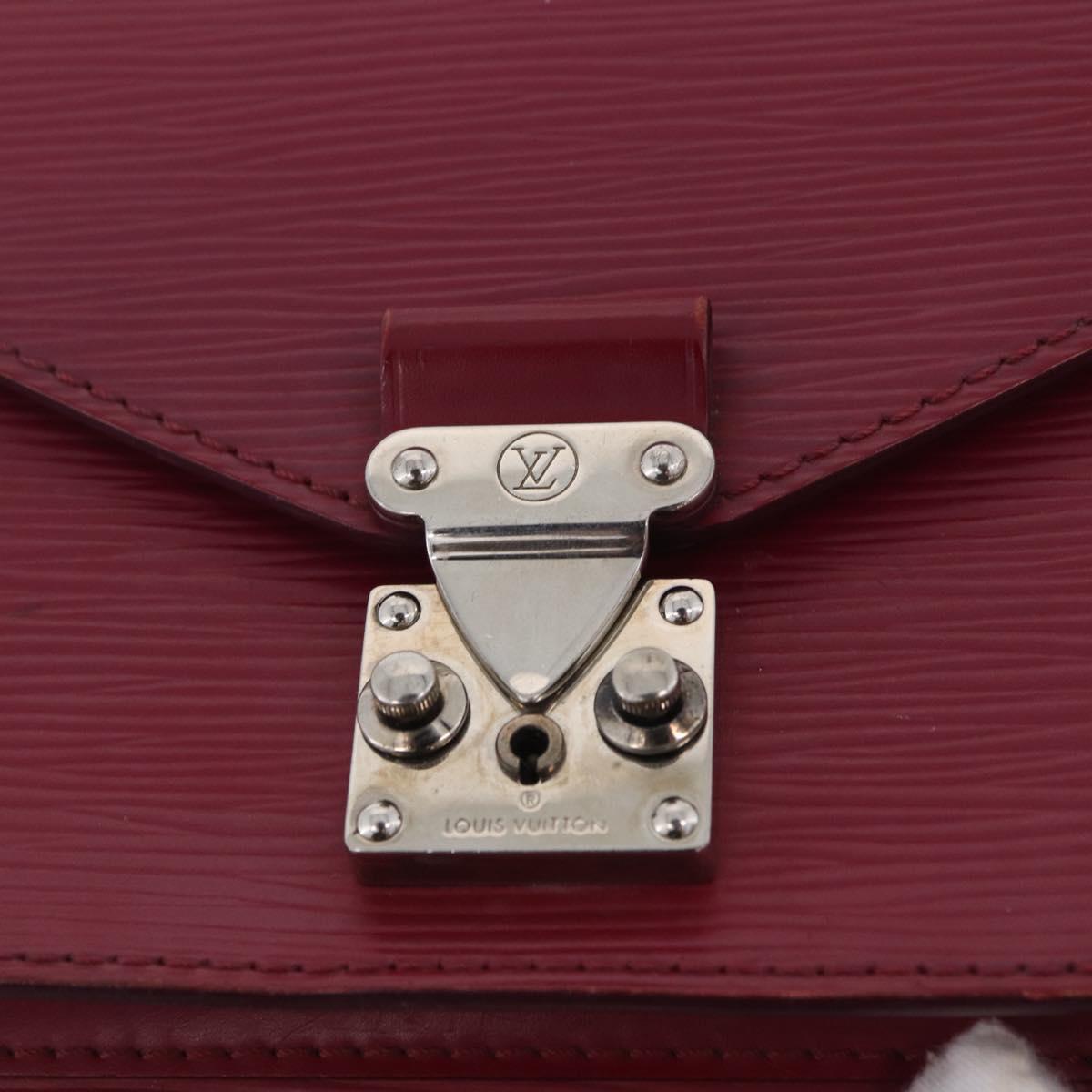 LOUIS VUITTON Epi Monceau 28 Hand Bag Fuchsia pink LV Auth 197243A
