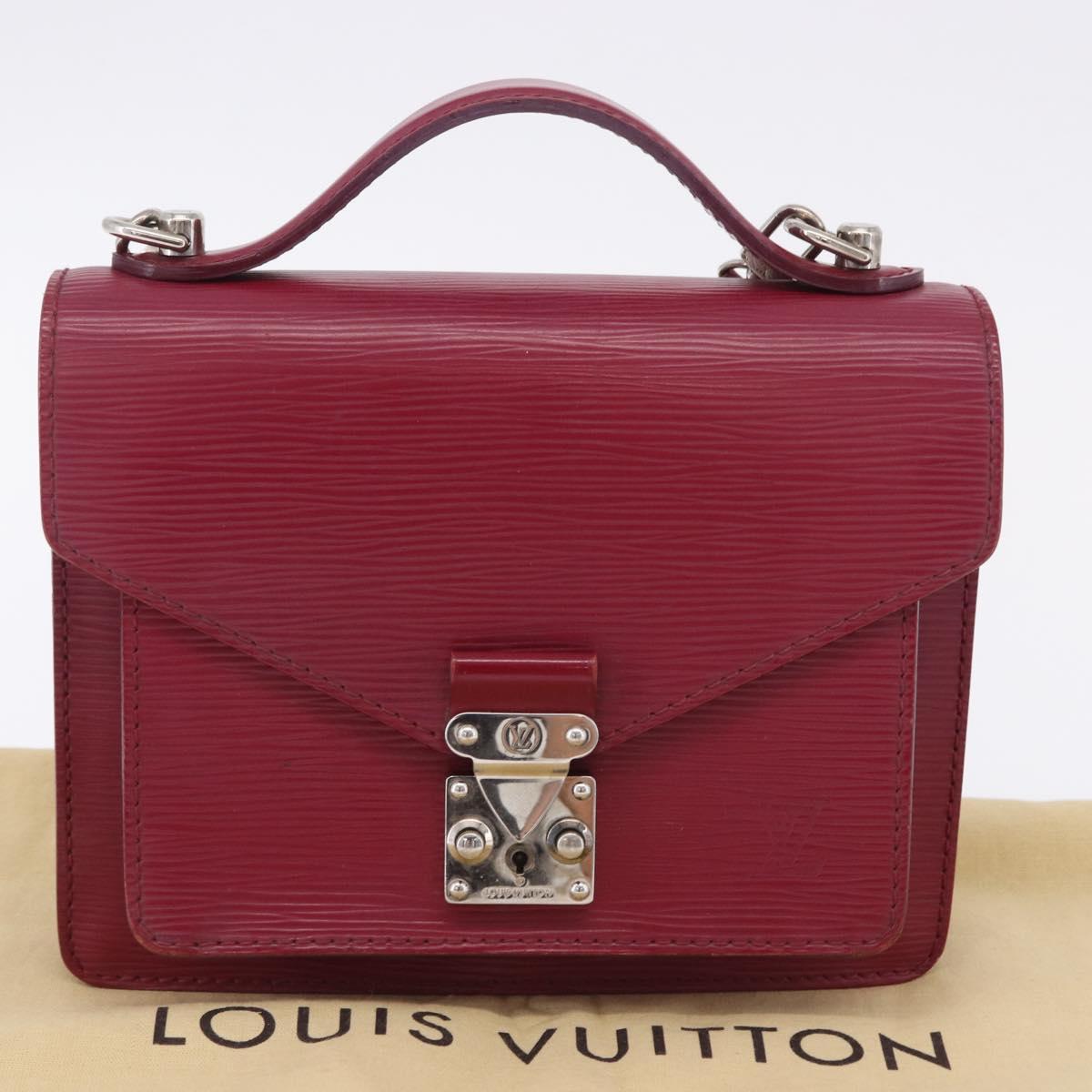 LOUIS VUITTON Epi Monceau 28 Hand Bag Fuchsia pink LV Auth 197243A