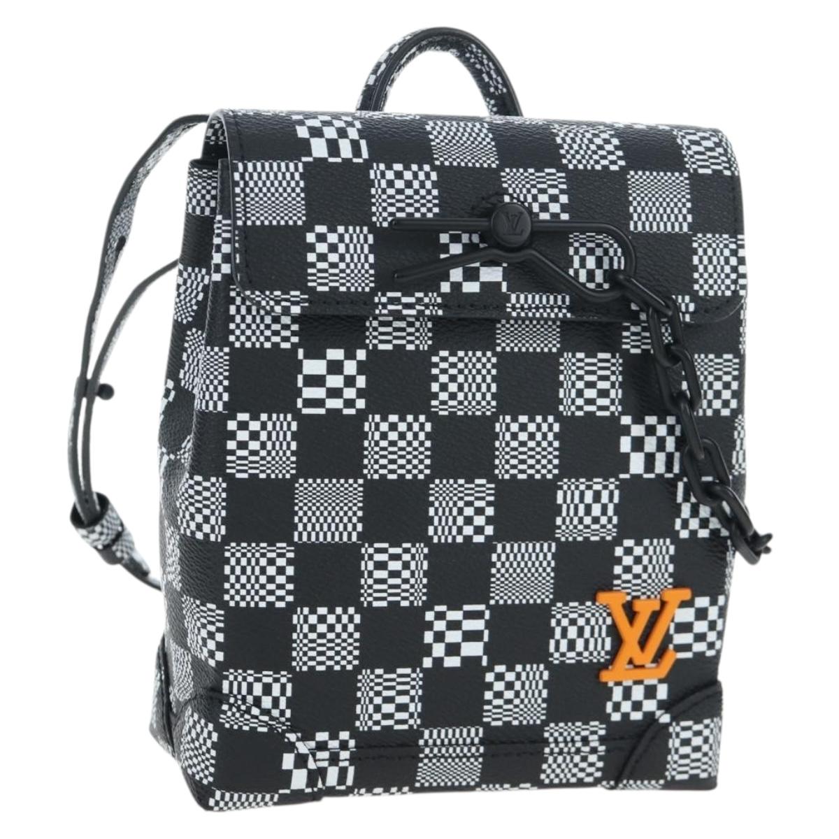 LOUIS VUITTON Damier Distorted Steamer XS Bag Black N60453 LV Auth 197245SM