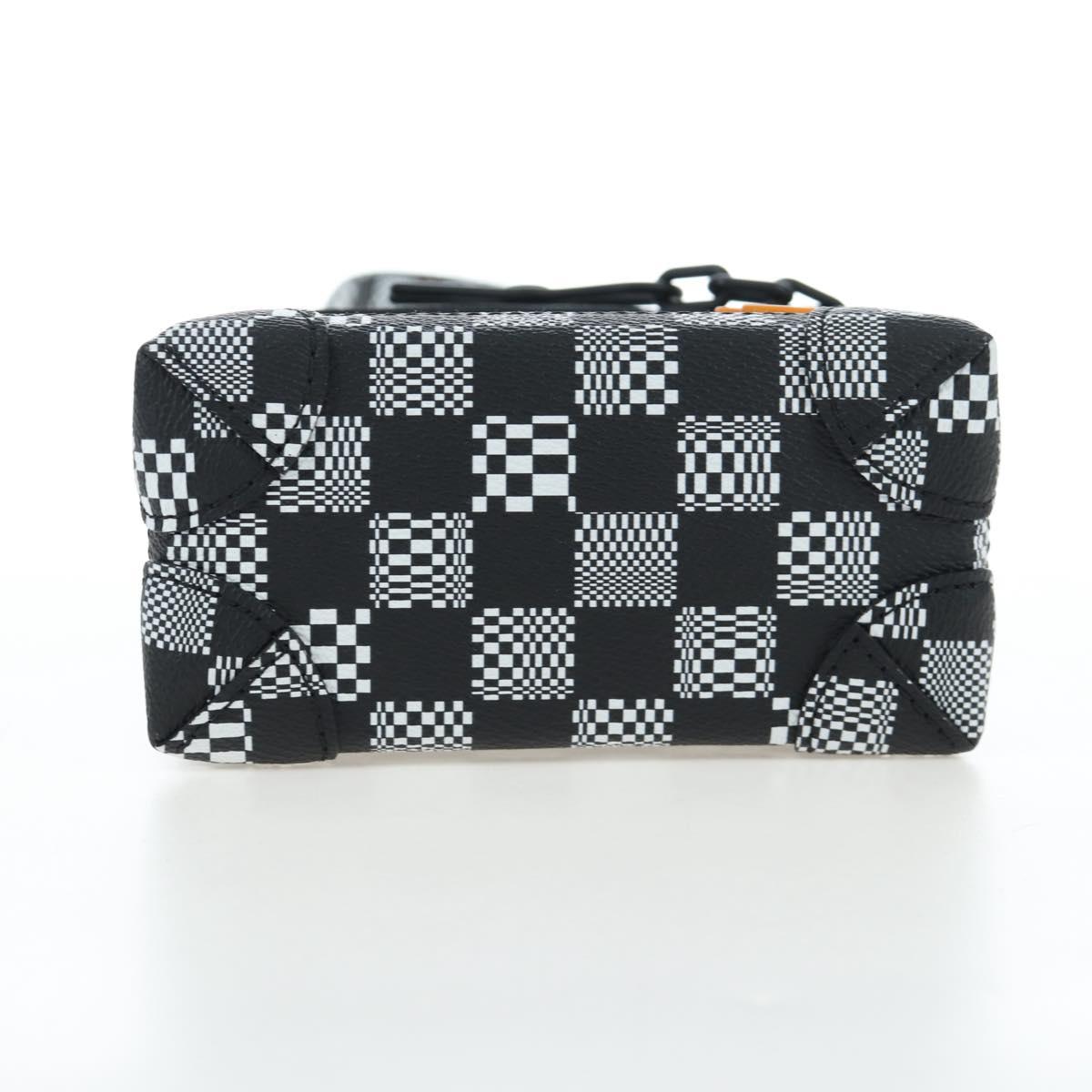 LOUIS VUITTON Damier Distorted Steamer XS Bag Black N60453 LV Auth 197245SM