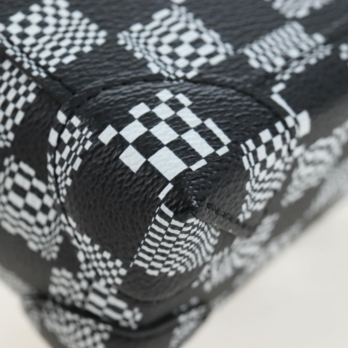 LOUIS VUITTON Damier Distorted Steamer XS Bag Black N60453 LV Auth 197245SM