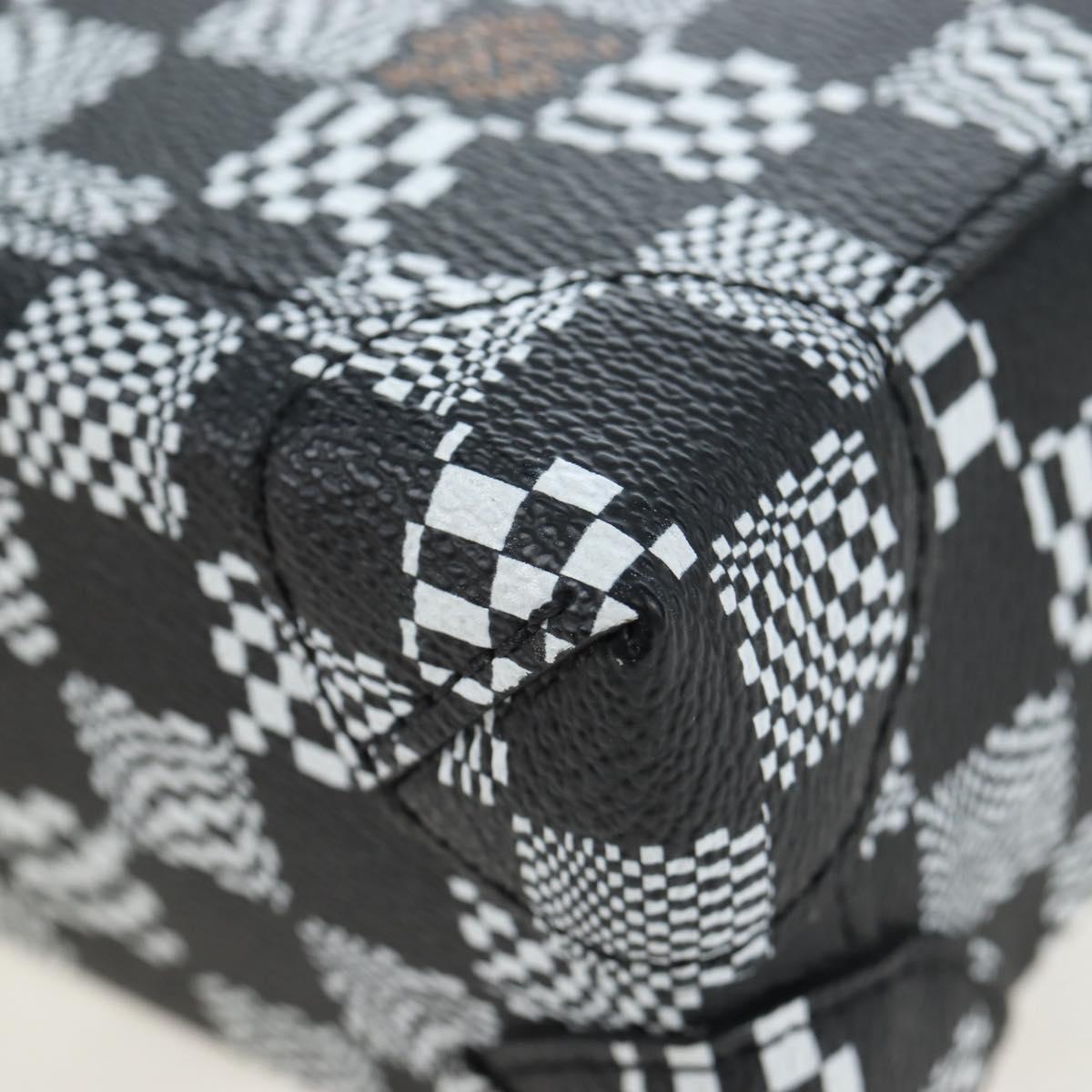 LOUIS VUITTON Damier Distorted Steamer XS Bag Black N60453 LV Auth 197245SM