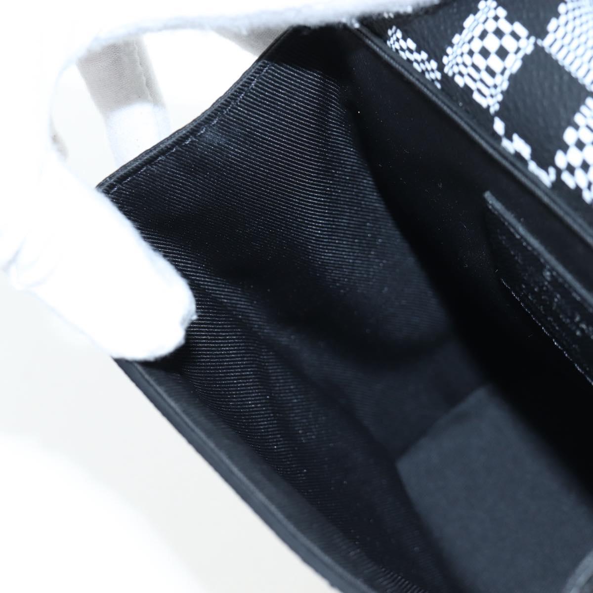 LOUIS VUITTON Damier Distorted Steamer XS Bag Black N60453 LV Auth 197245SM