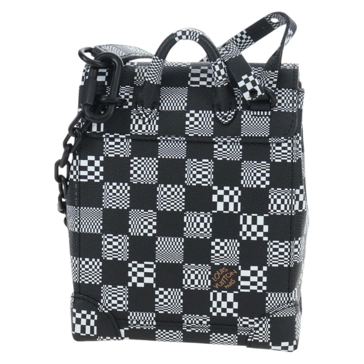 LOUIS VUITTON Damier Distorted Steamer XS Bag Black N60453 LV Auth 197245SM