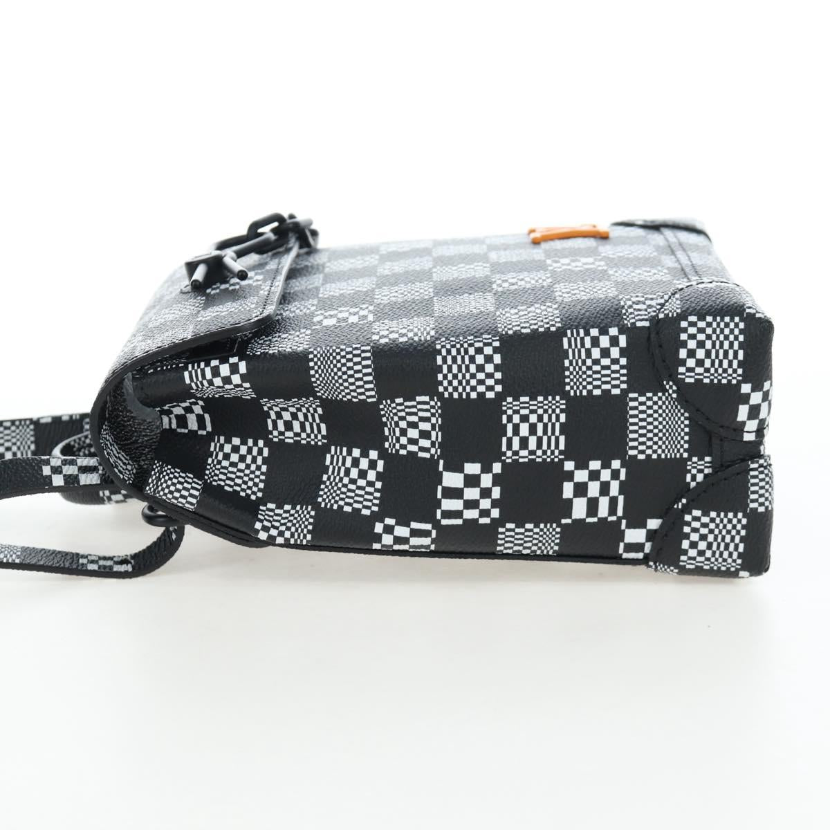 LOUIS VUITTON Damier Distorted Steamer XS Bag Black N60453 LV Auth 197245SM