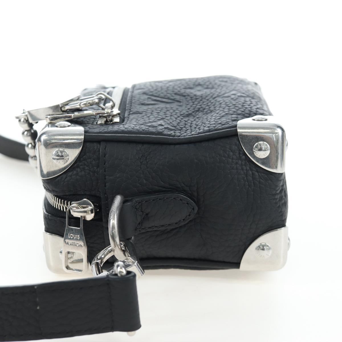 LOUIS VUITTON Monogram Taurillon Clemence Mini Soft Trunk M25927 Auth 197251SAM