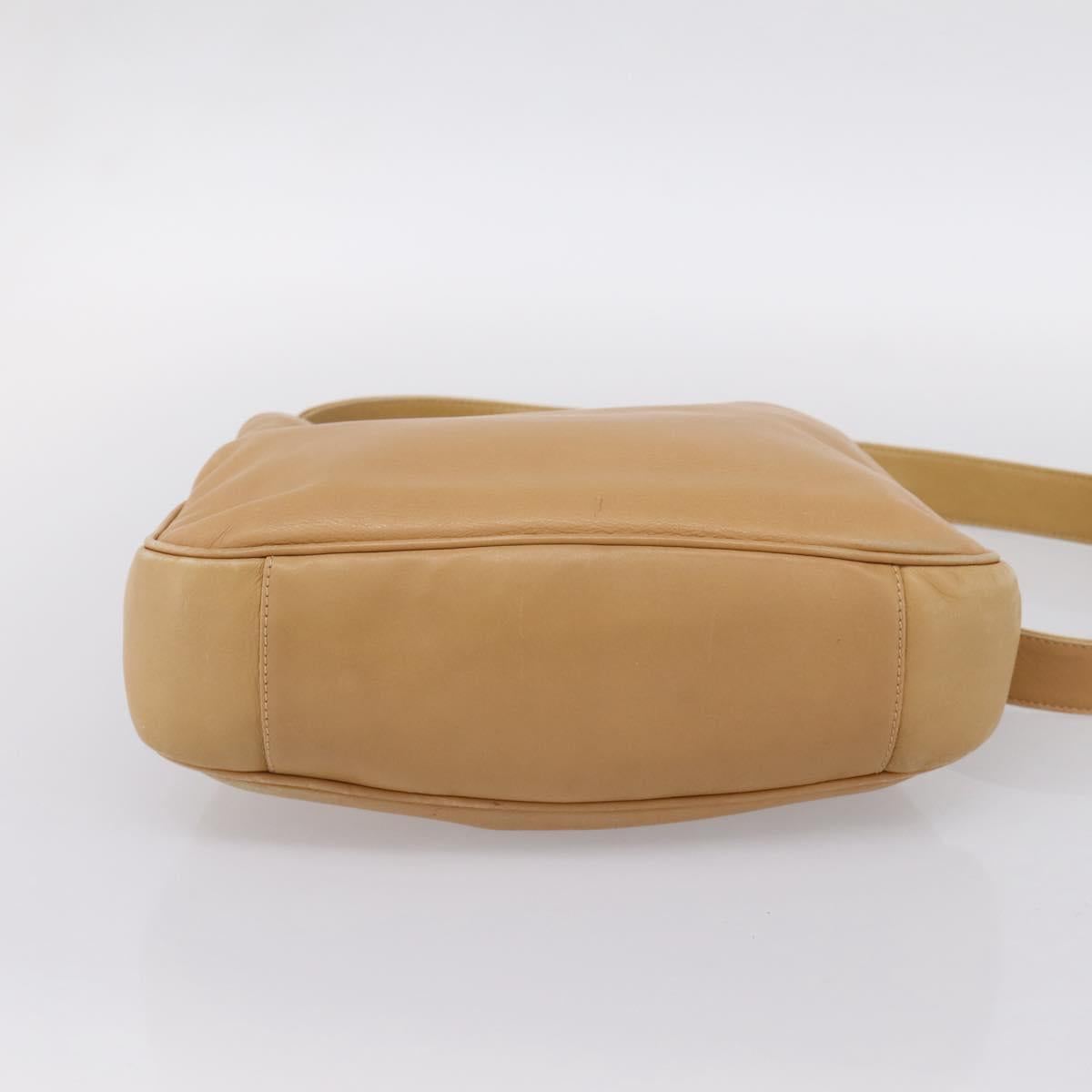GUCCI Bamboo Shoulder Bag Suede 2way Beige Gold 001 1014 1638 0 Auth 197255