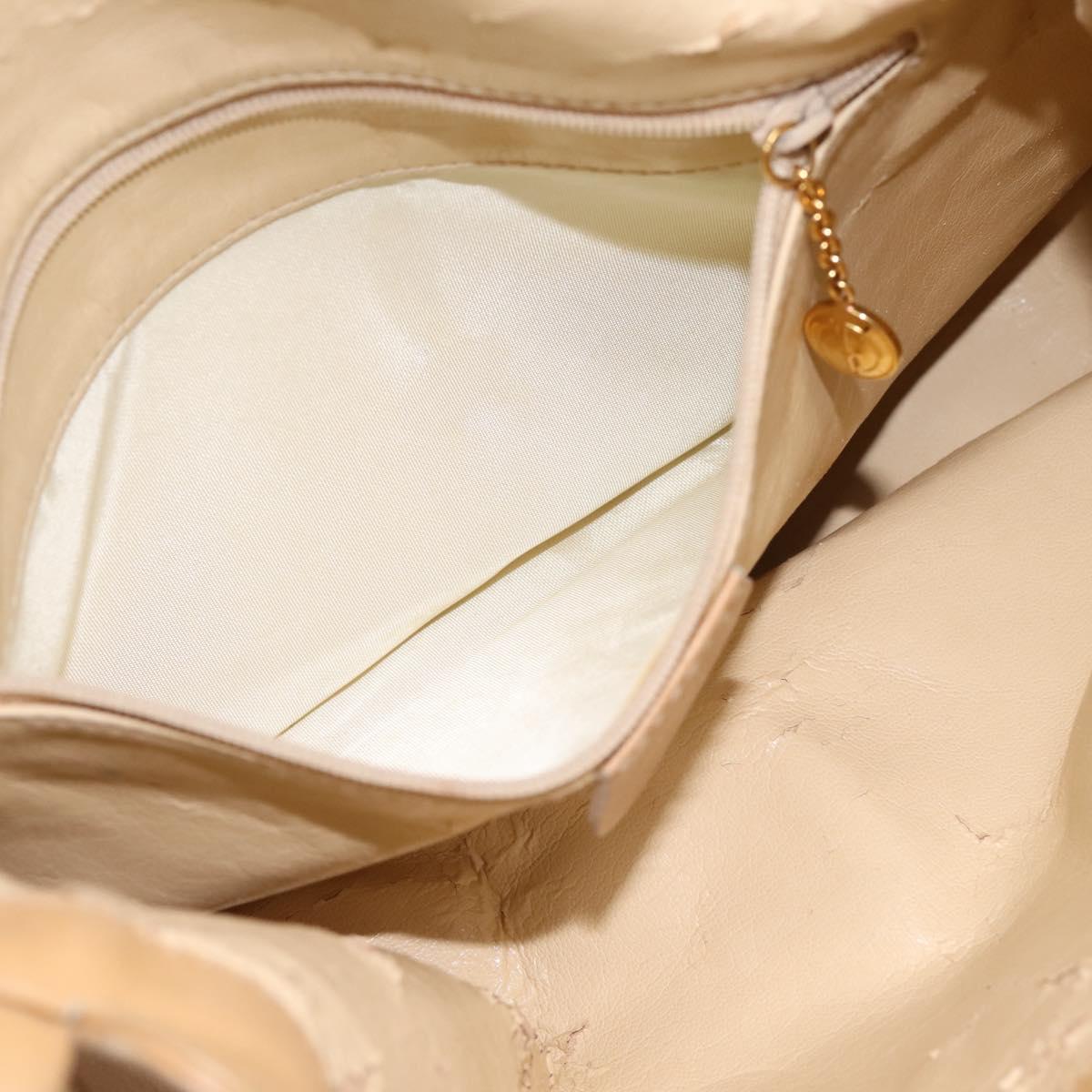 GUCCI Bamboo Shoulder Bag Suede 2way Beige Gold 001 1014 1638 0 Auth 197255