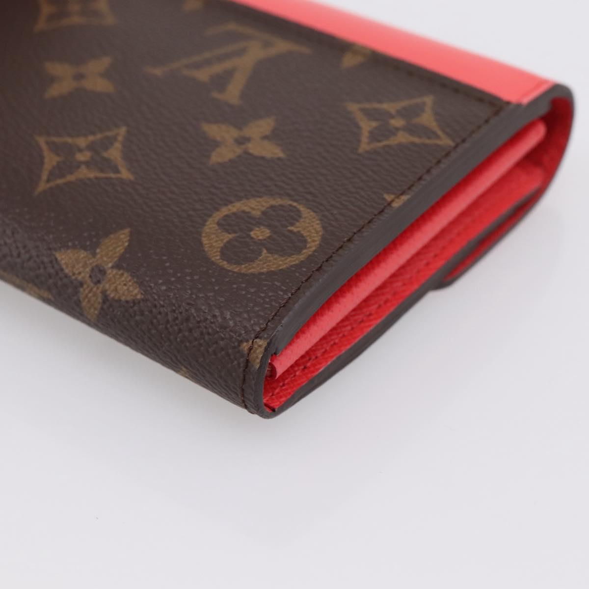 LOUIS VUITTON Monogram Totem Portefeuille Sarah Long Wallet M61348 Auth 197259M