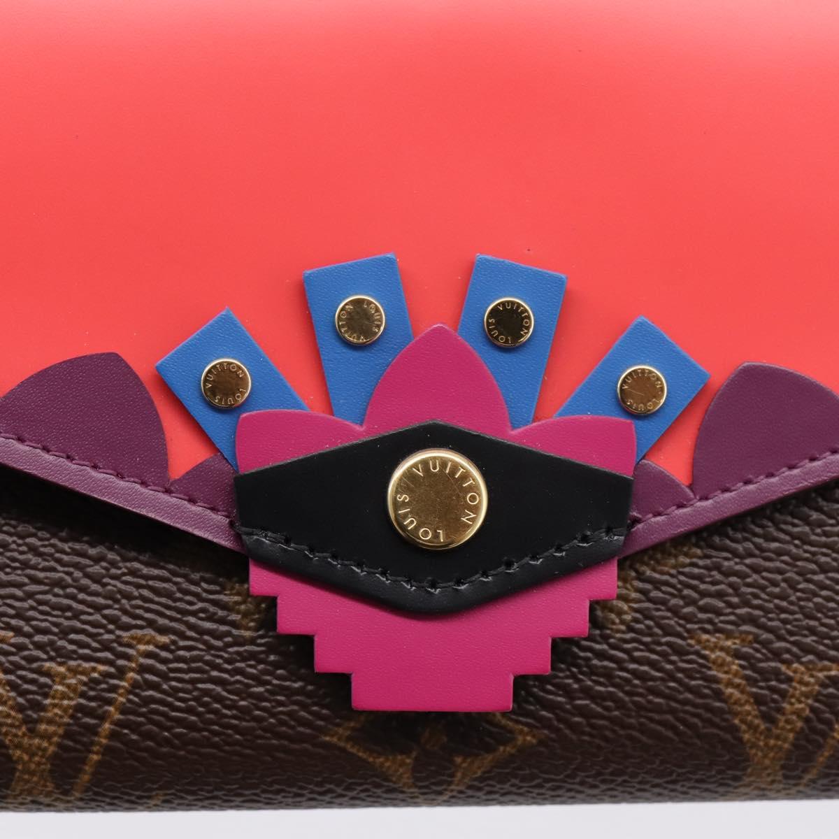 LOUIS VUITTON Monogram Totem Portefeuille Sarah Long Wallet M61348 Auth 197259M