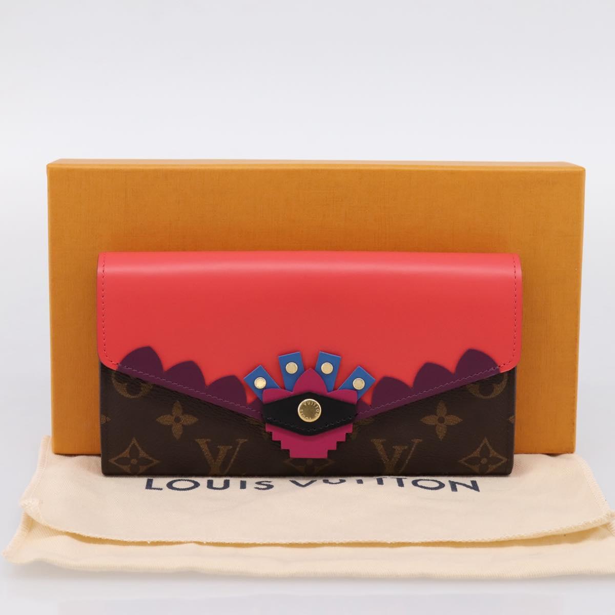 LOUIS VUITTON Monogram Totem Portefeuille Sarah Long Wallet M61348 Auth 197259M