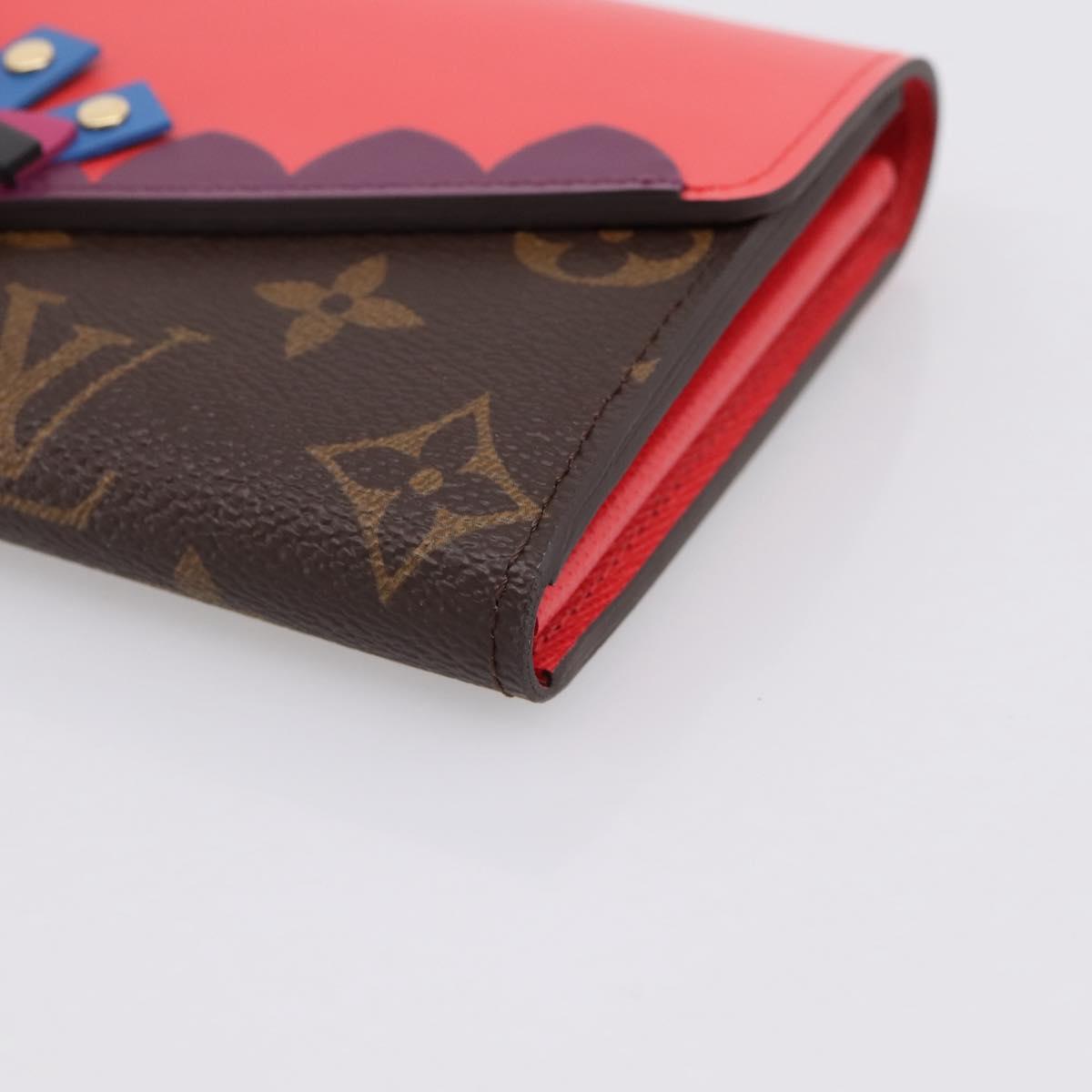 LOUIS VUITTON Monogram Totem Portefeuille Sarah Long Wallet M61348 Auth 197259M