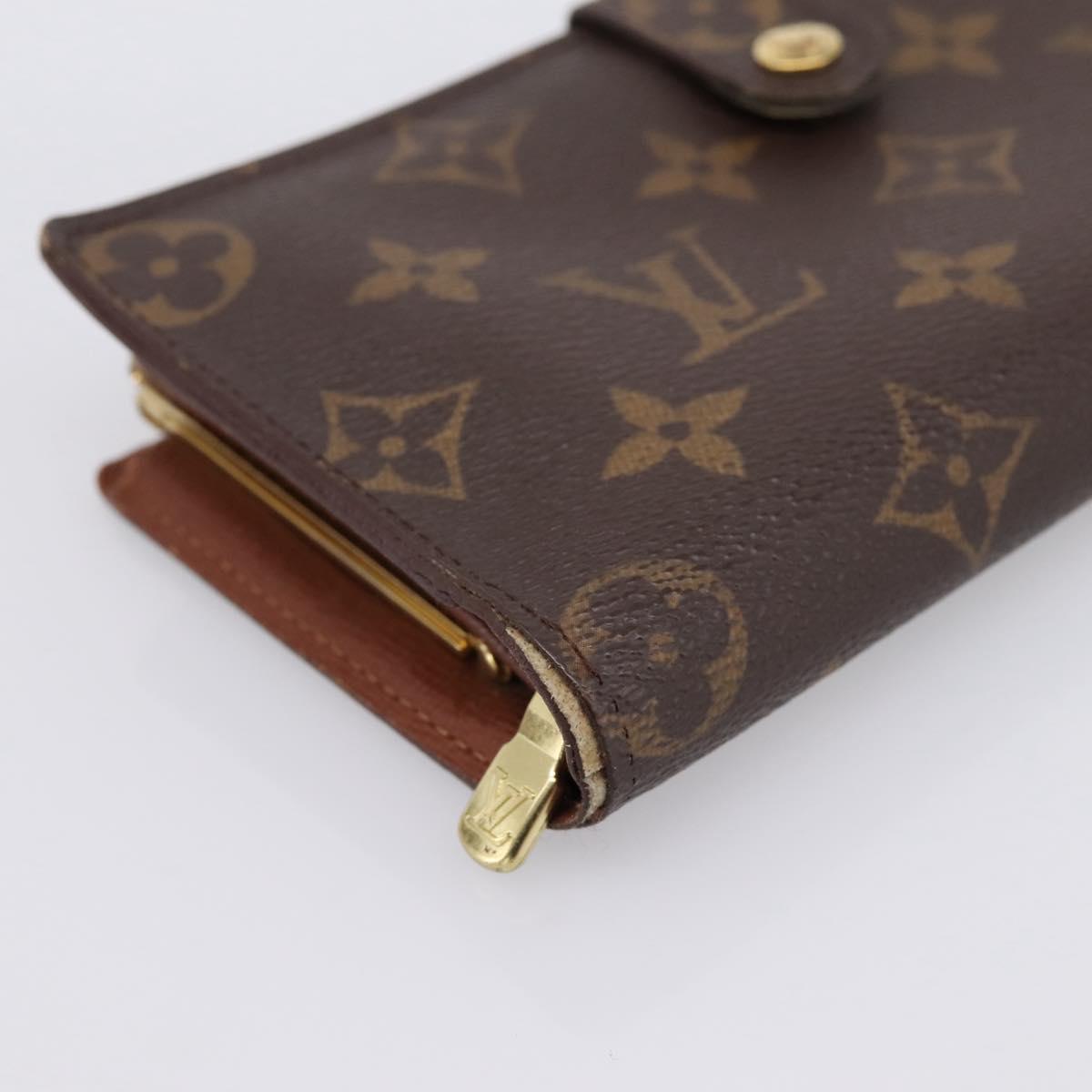 LOUIS VUITTON Monogram Continental Clutch Wallet T61217 LV Auth 197260