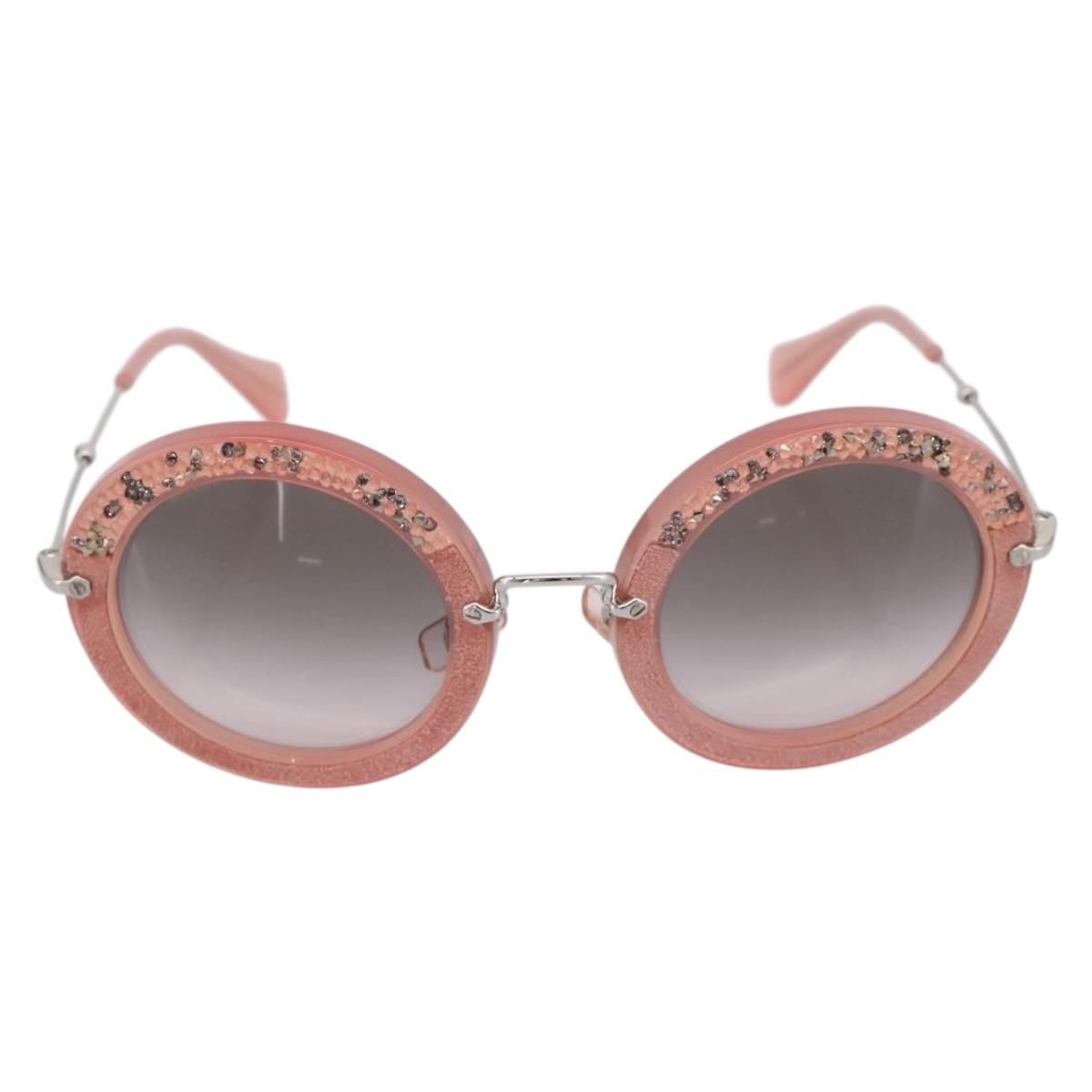 Miu Miu Sunglasses Metal Pink Auth 197261M