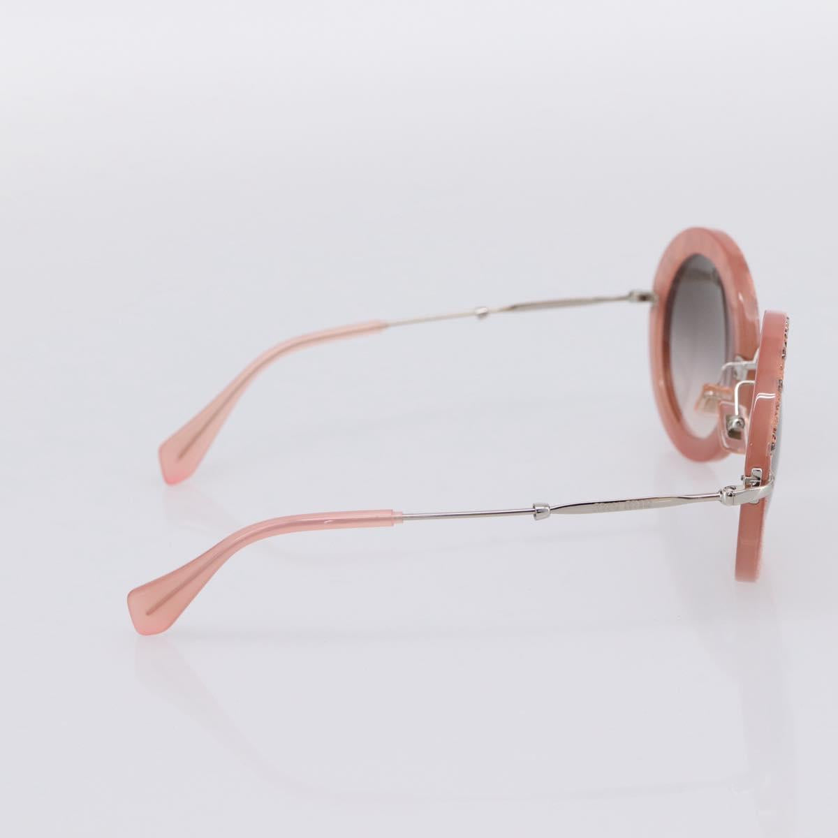 Miu Miu Sunglasses Metal Pink Auth 197261M