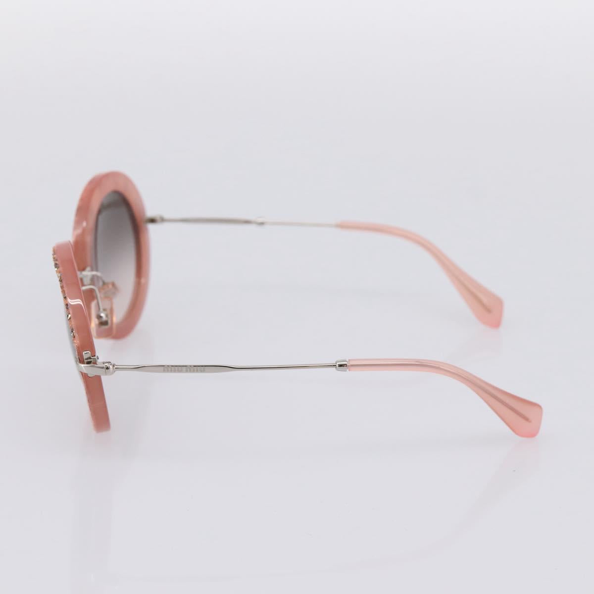 Miu Miu Sunglasses Metal Pink Auth 197261M