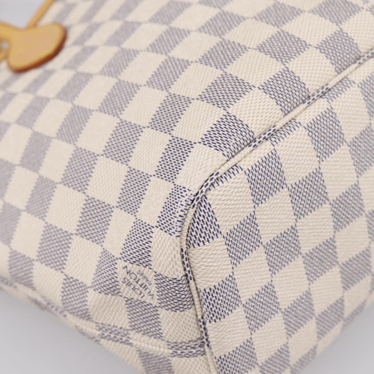 LOUIS VUITTON Damier Azur Neverfull PM Tote Bag N41362 LV Auth 197274V