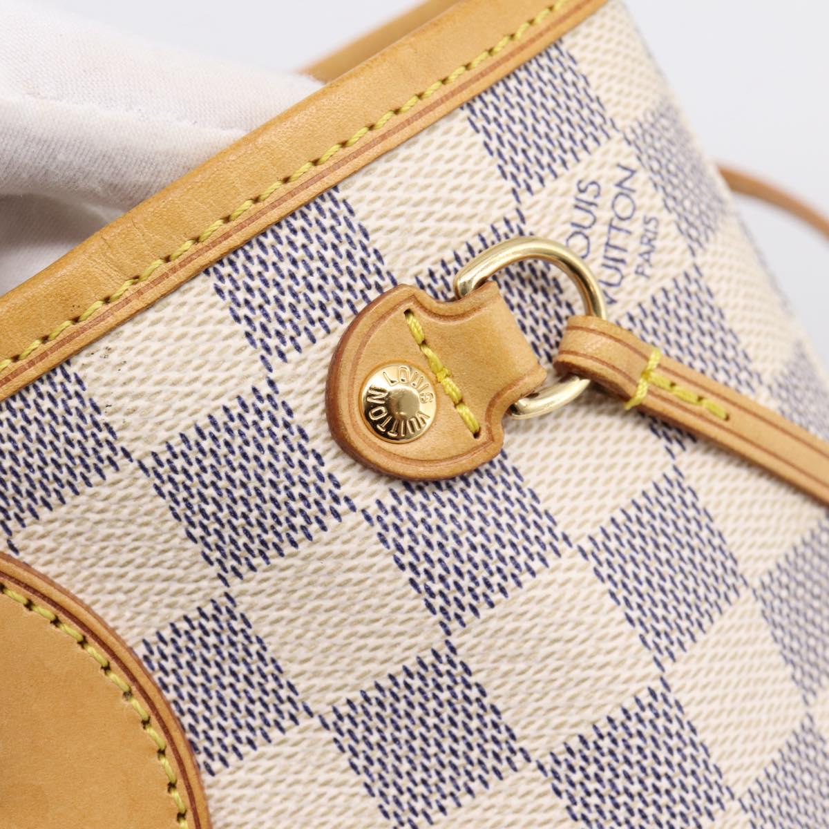 LOUIS VUITTON Damier Azur Neverfull PM Tote Bag N41362 LV Auth 197274V