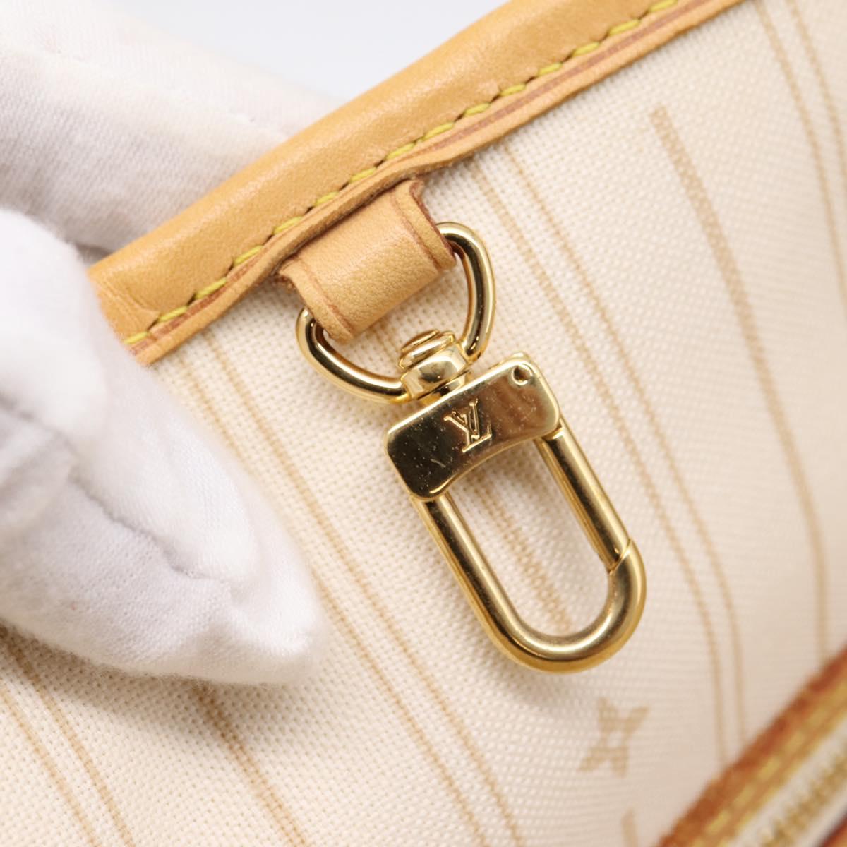 LOUIS VUITTON Damier Azur Neverfull PM Tote Bag N41362 LV Auth 197274V