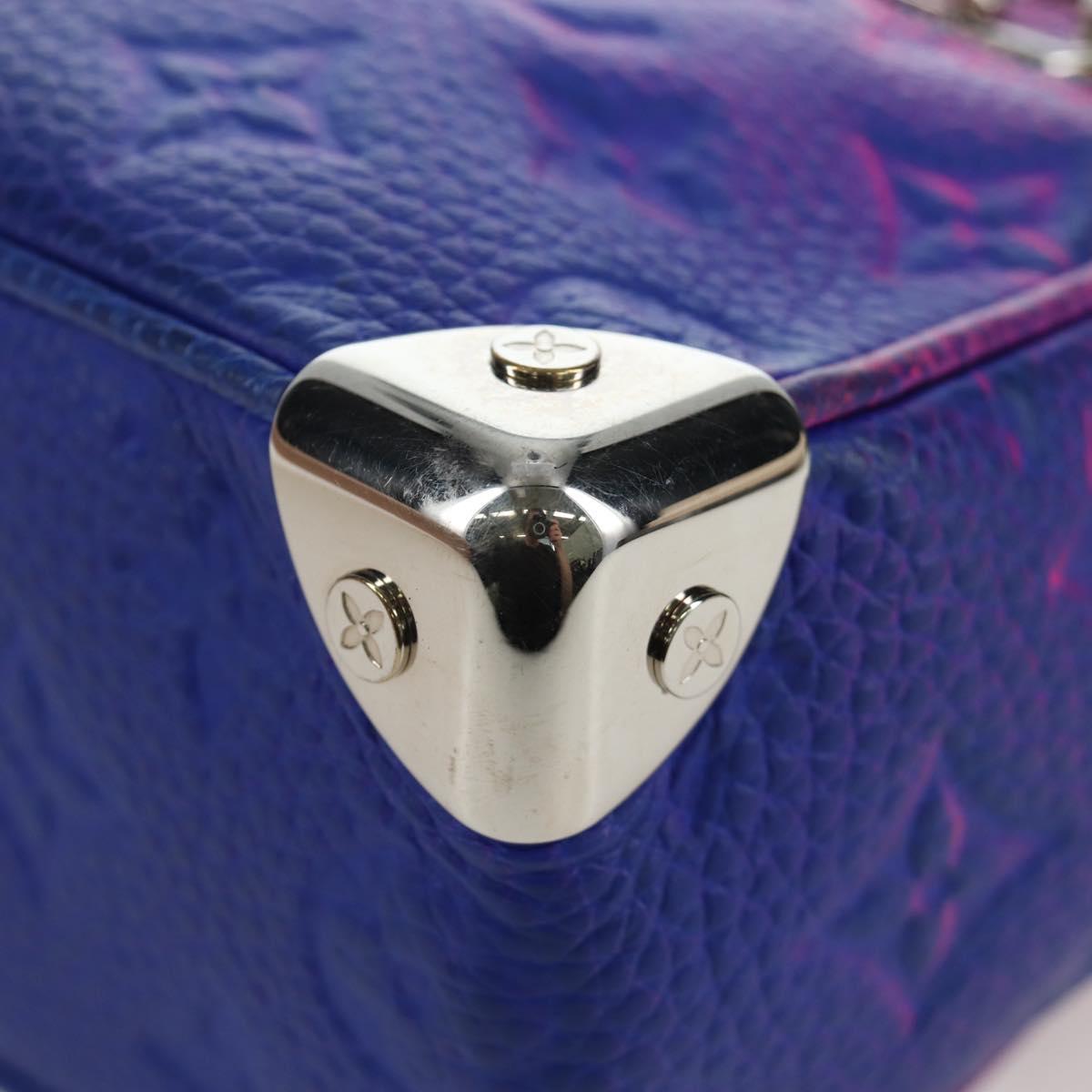 LOUIS VUITTON Taurillon Clemence Illusion Mini Soft Trunk M81219 Auth 197276SM