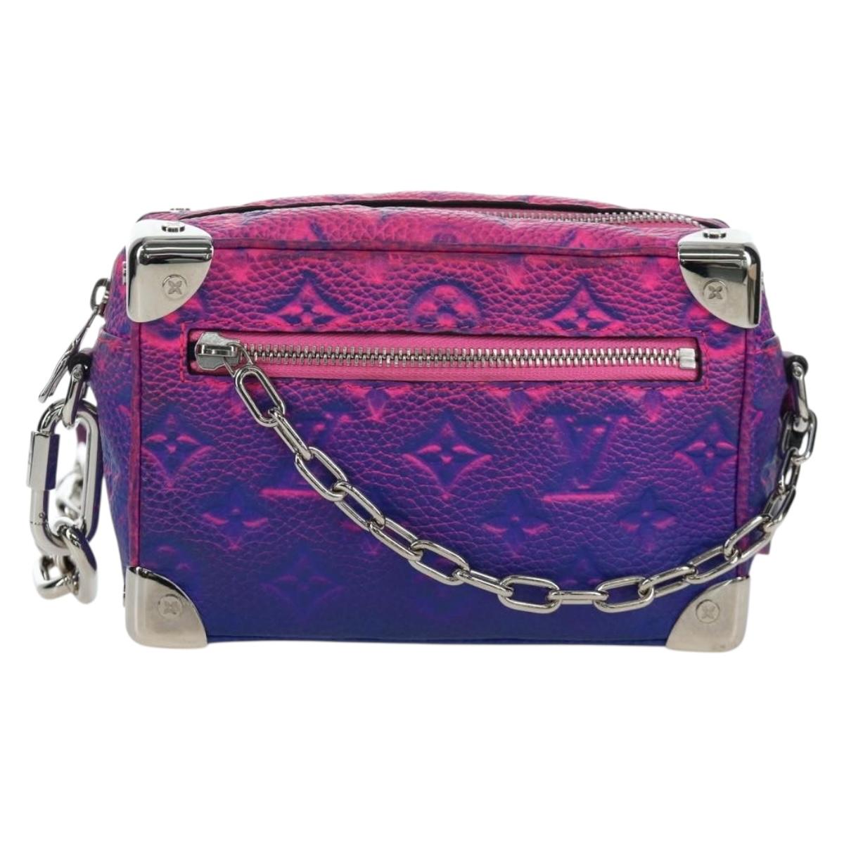 LOUIS VUITTON Taurillon Clemence Illusion Mini Soft Trunk M81219 Auth 197276SM