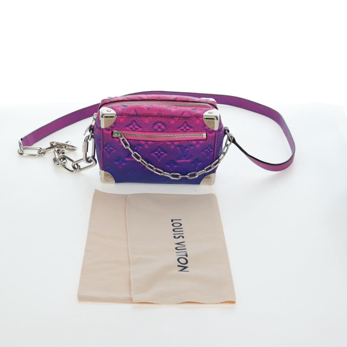 LOUIS VUITTON Taurillon Clemence Illusion Mini Soft Trunk M81219 Auth 197276SM