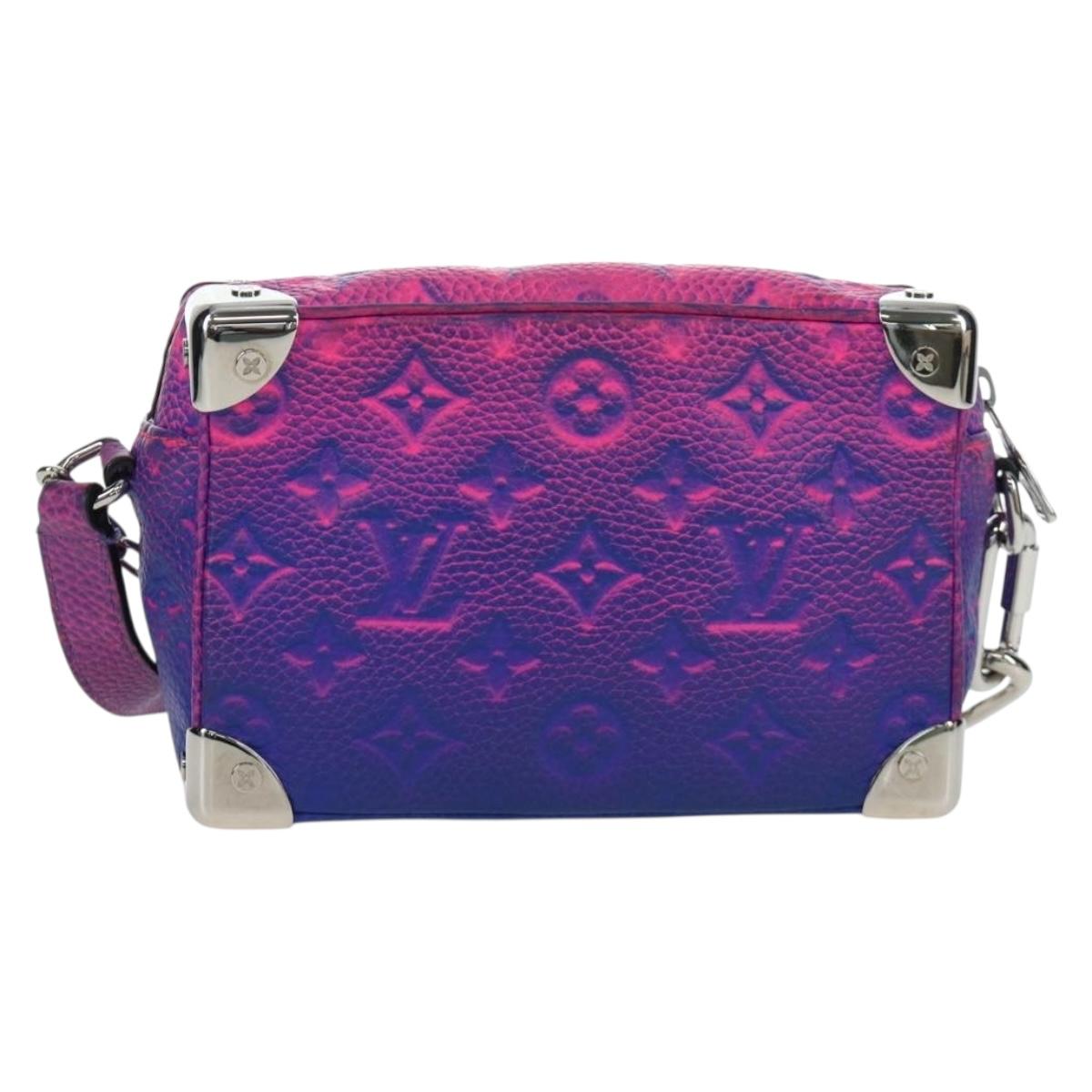 LOUIS VUITTON Taurillon Clemence Illusion Mini Soft Trunk M81219 Auth 197276SM