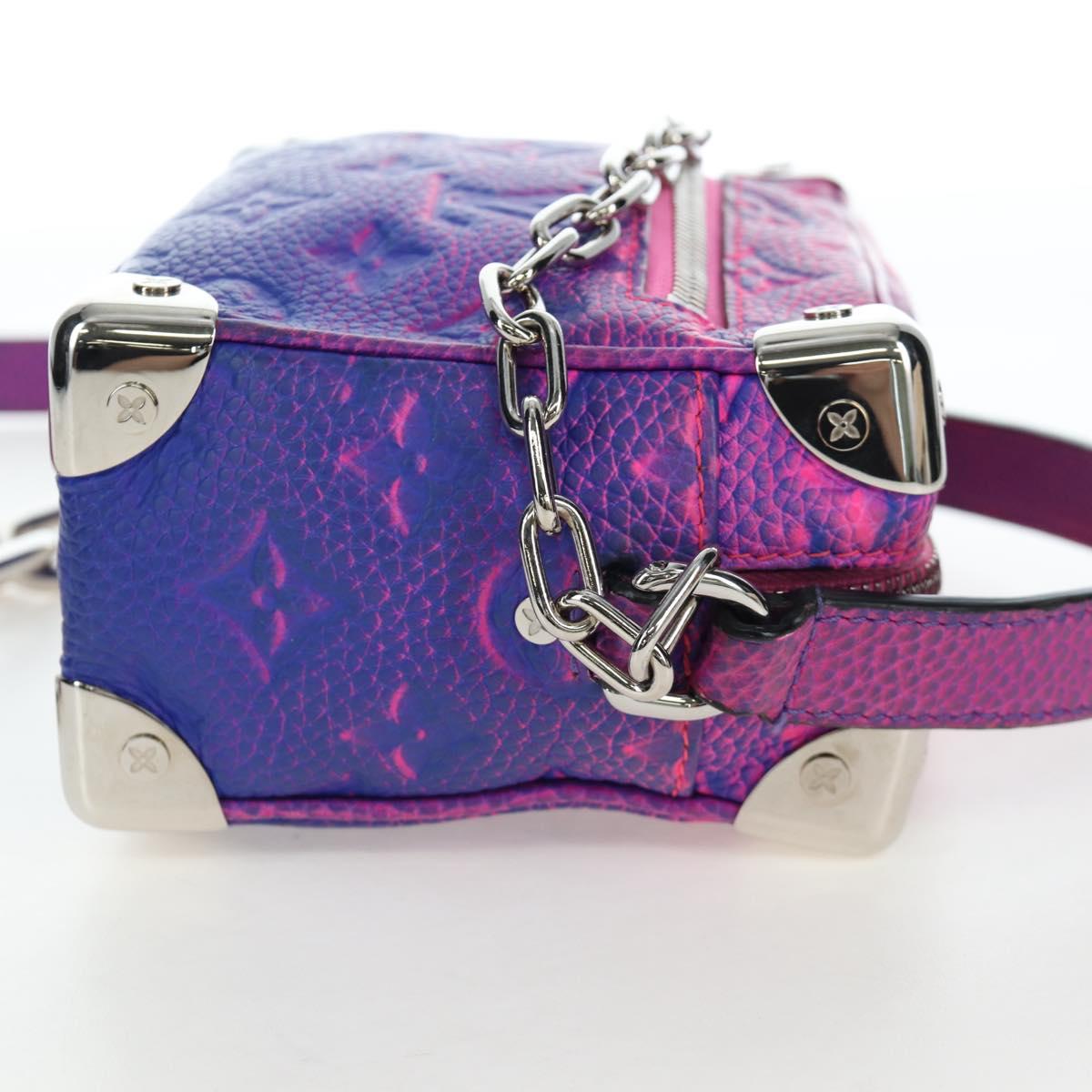 LOUIS VUITTON Taurillon Clemence Illusion Mini Soft Trunk M81219 Auth 197276SM