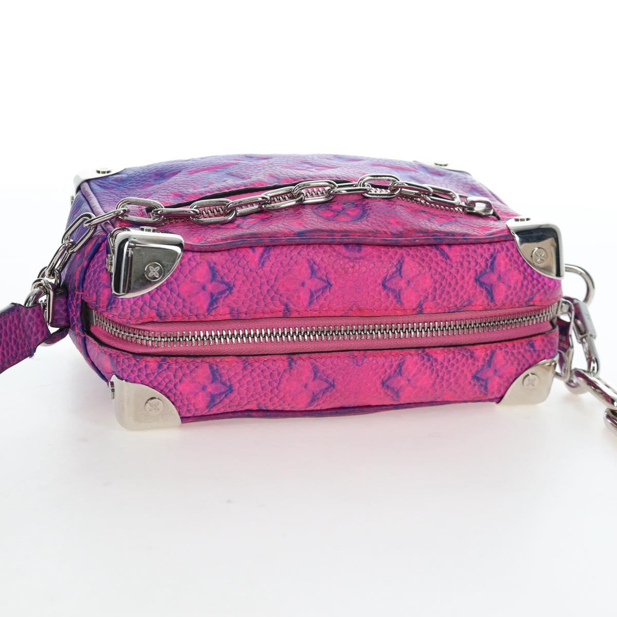 LOUIS VUITTON Taurillon Clemence Illusion Mini Soft Trunk M81219 Auth 197276SM