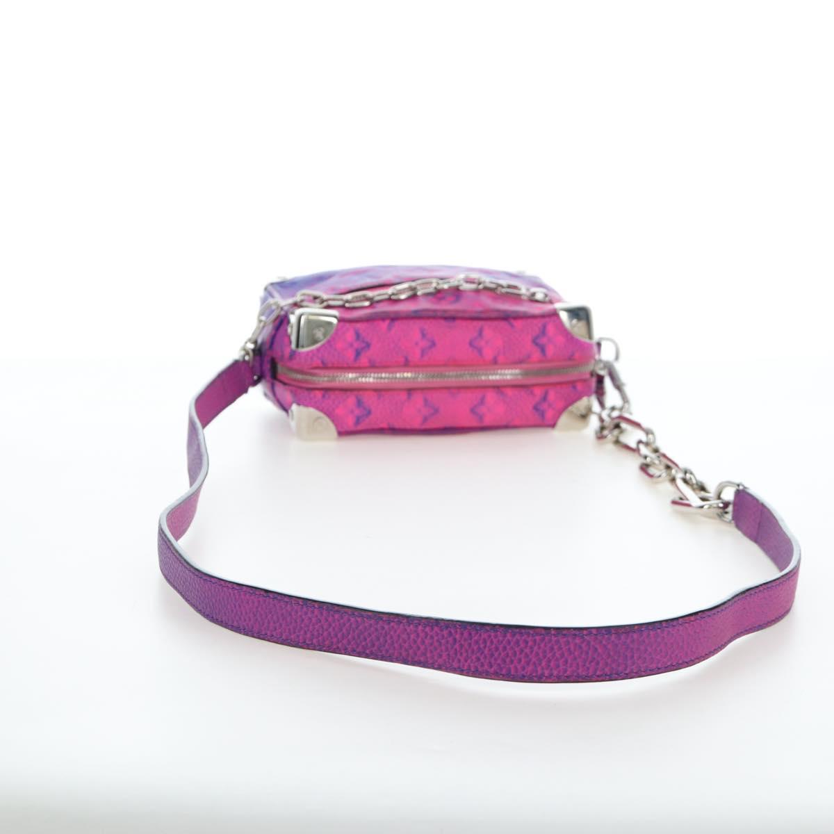 LOUIS VUITTON Taurillon Clemence Illusion Mini Soft Trunk M81219 Auth 197276SM