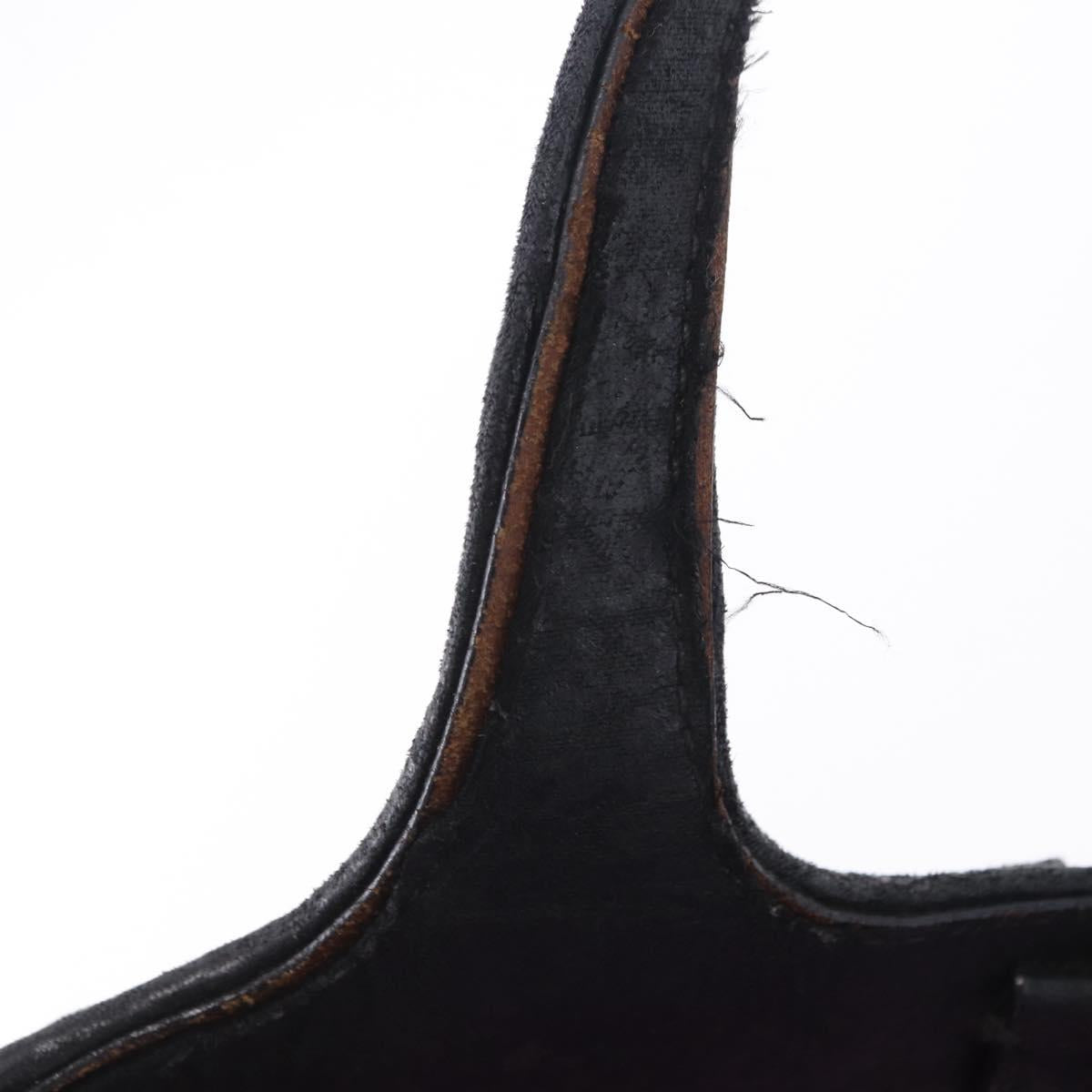 Miu Miu Matelasse Hand Bag Cotton 2way Black Gold Auth 197277