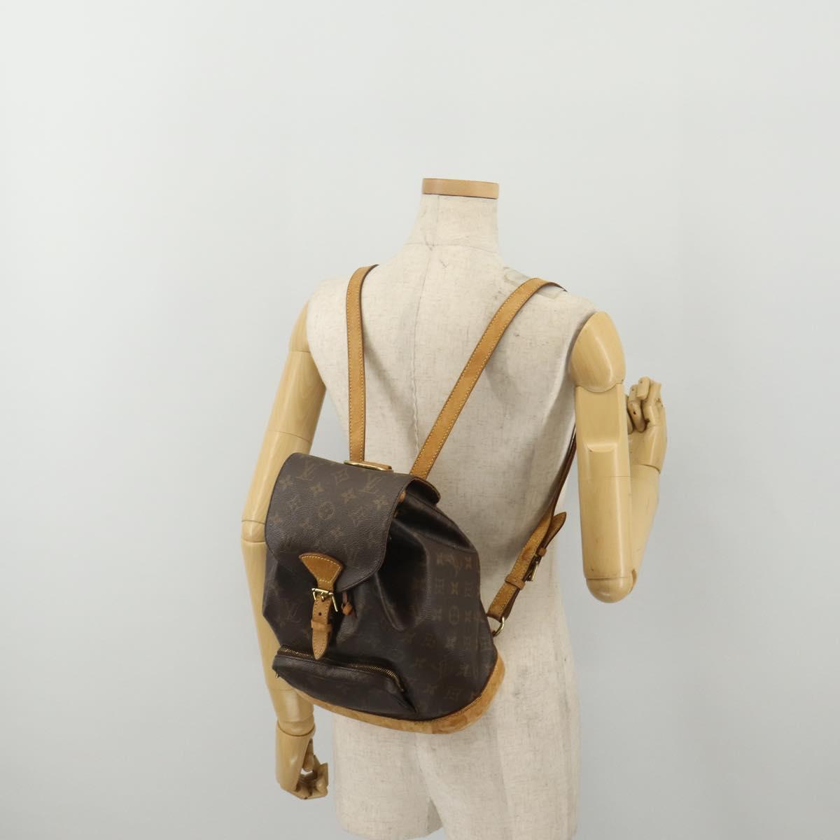 LOUIS VUITTON Monogram Montsouris MM Backpack M51136 LV Auth 197278