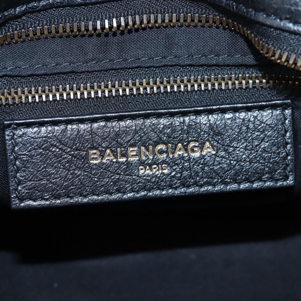 BALENCIAGA The Classic City Bag Leather 2way Black Silver 431621 Auth 197283SAM