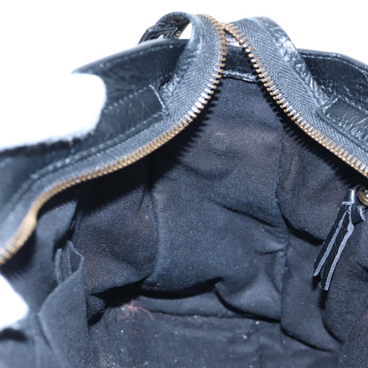 BALENCIAGA The Classic City Bag Leather 2way Black Silver 431621 Auth 197283SAM