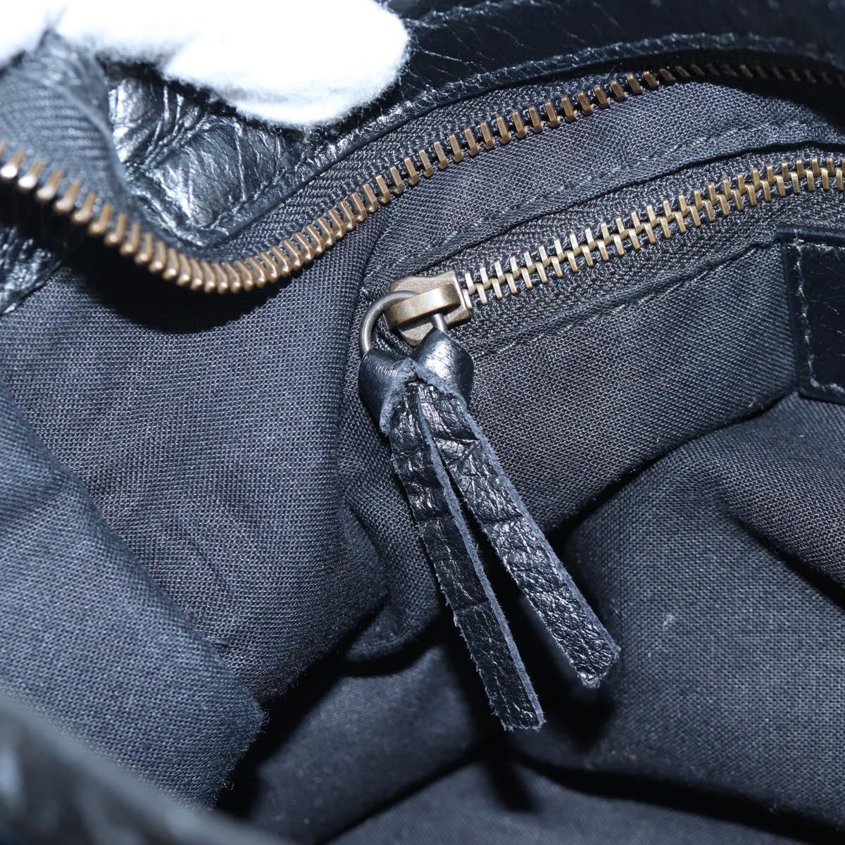 BALENCIAGA The Classic City Bag Leather 2way Black Silver 431621 Auth 197283SAM