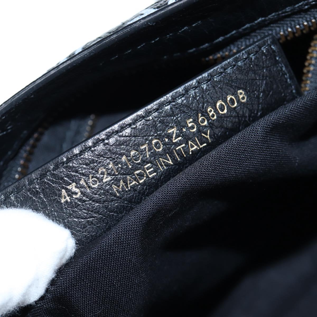 BALENCIAGA The Classic City Bag Leather 2way Black Silver 431621 Auth 197283SAM