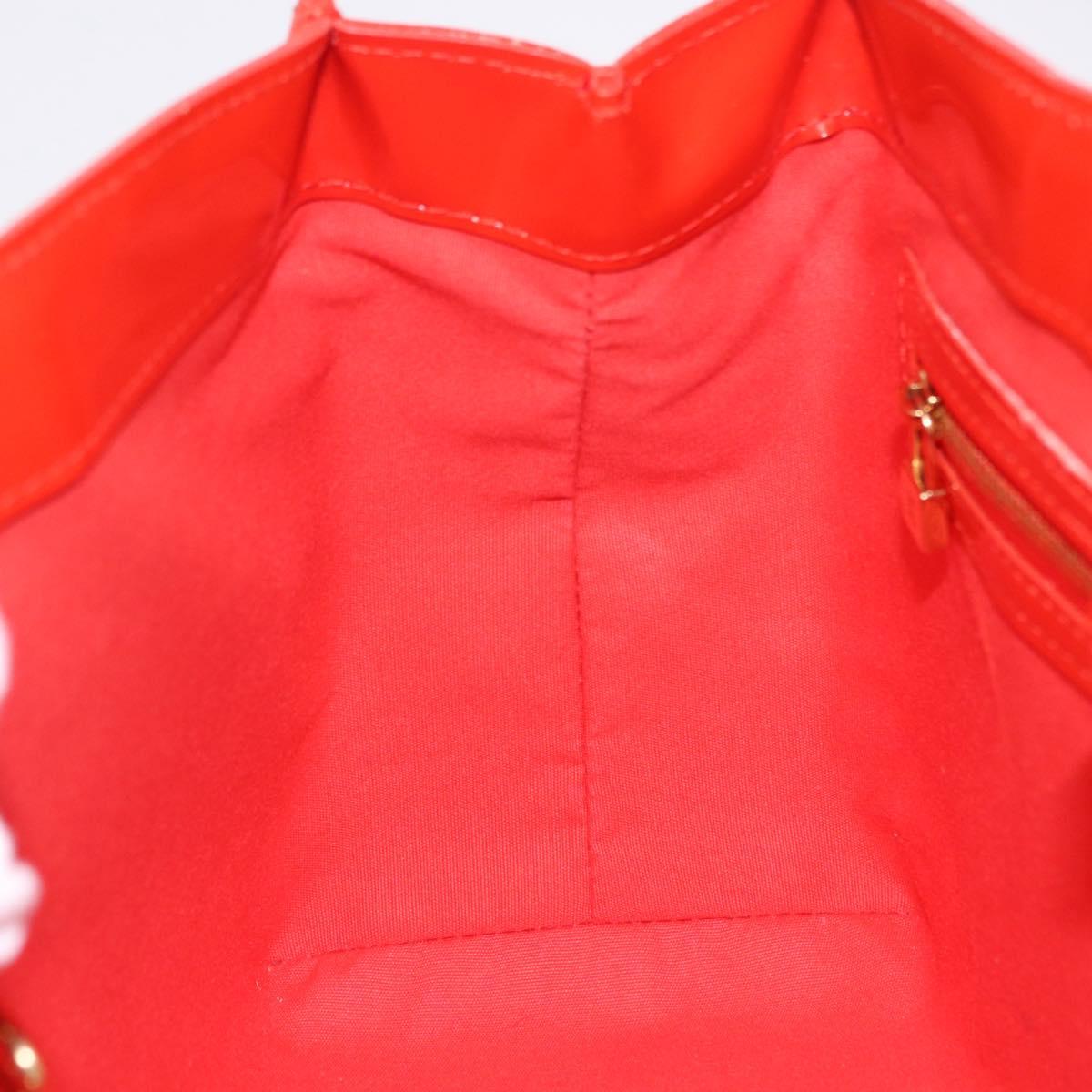 LOUIS VUITTON Vernis Bluebird Wilshire PM Bag Orenge Sunset M93644 Auth 197286