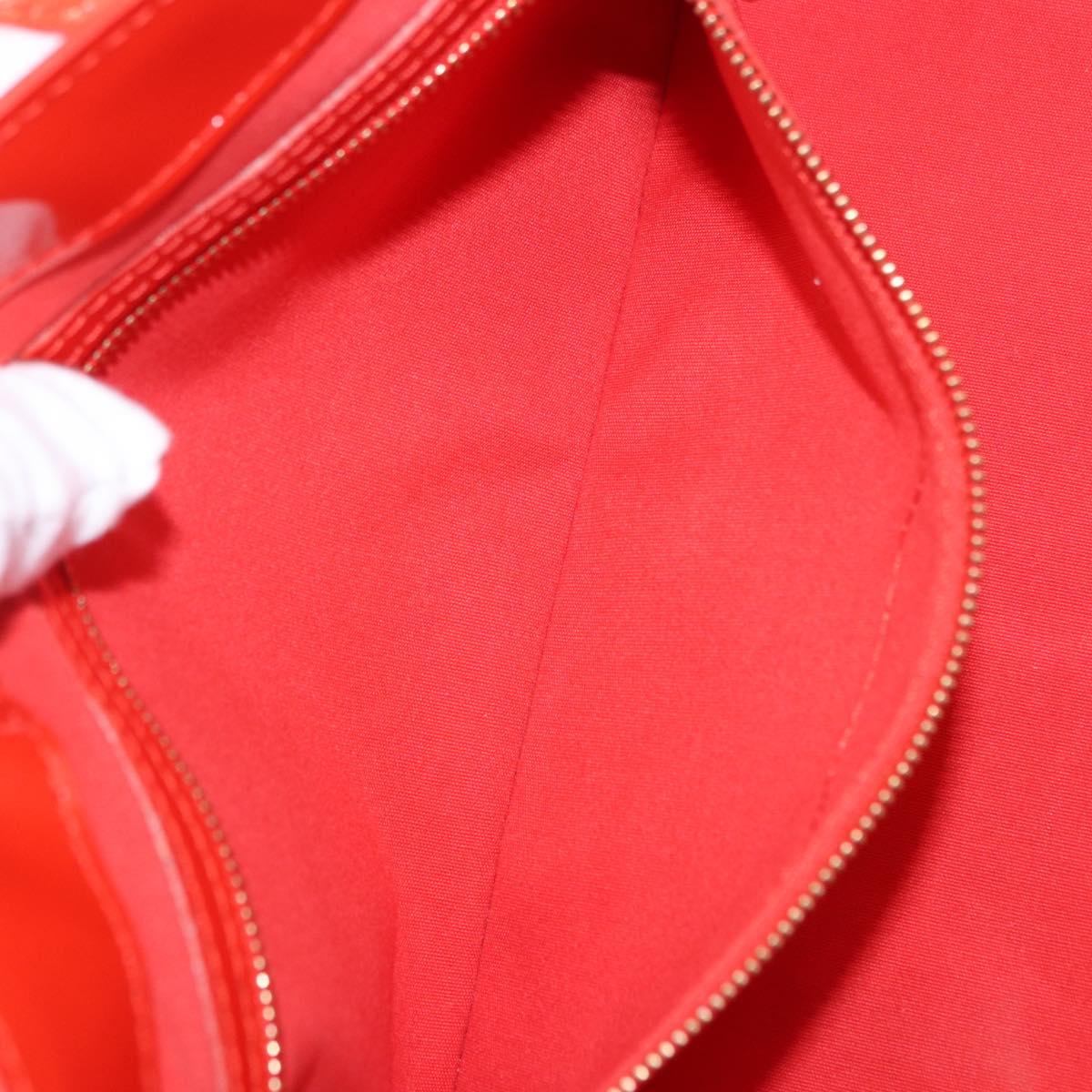 LOUIS VUITTON Vernis Bluebird Wilshire PM Bag Orenge Sunset M93644 Auth 197286