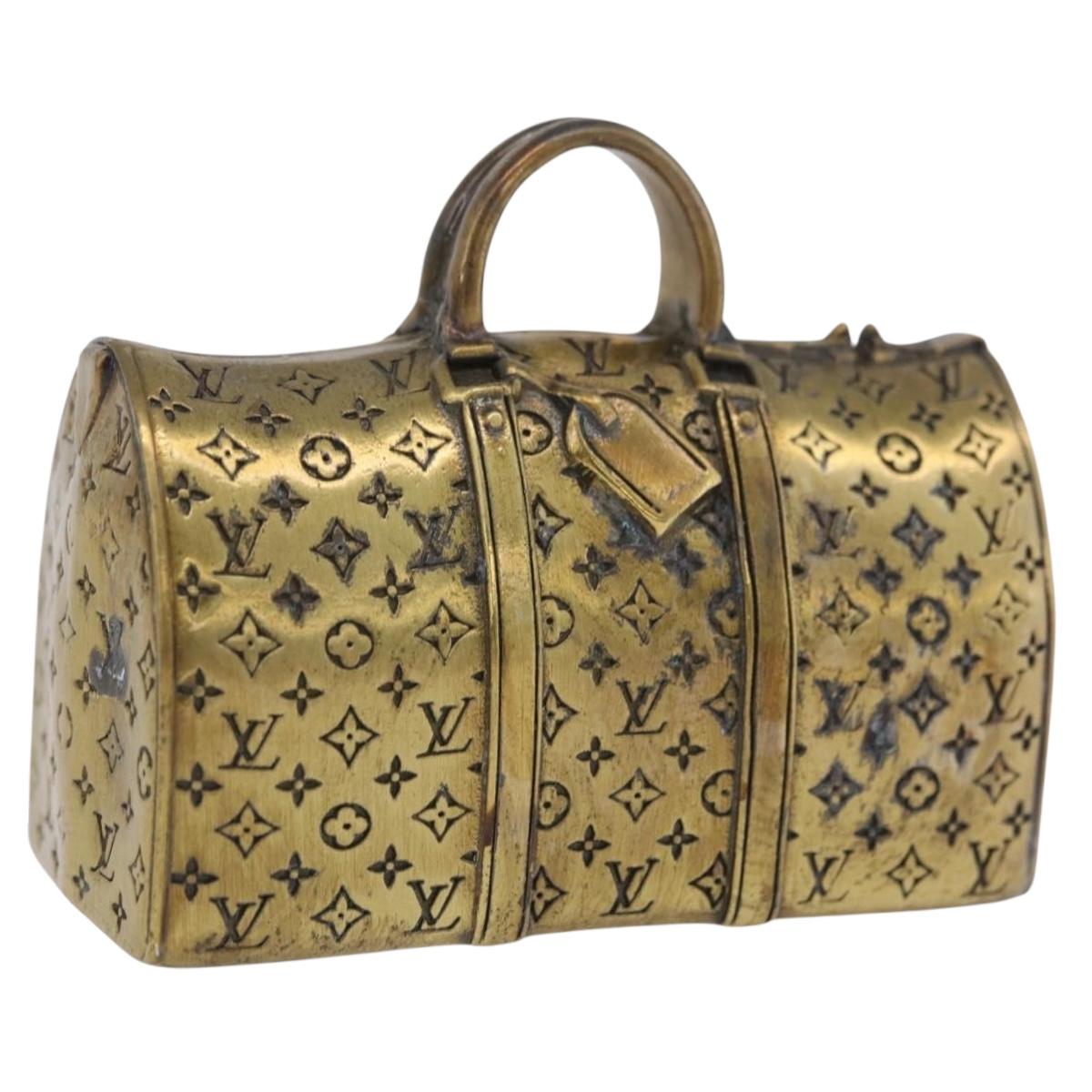 LOUIS VUITTON Monogram Keepall Motif Paper Weight metal Gold LV Auth 197289M