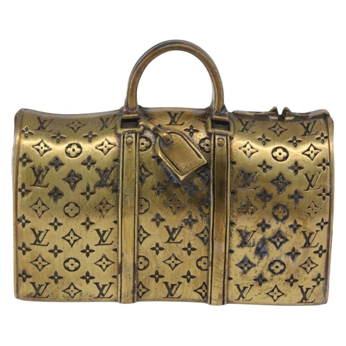 LOUIS VUITTON Monogram Keepall Motif Paper Weight metal Gold LV Auth 197289M