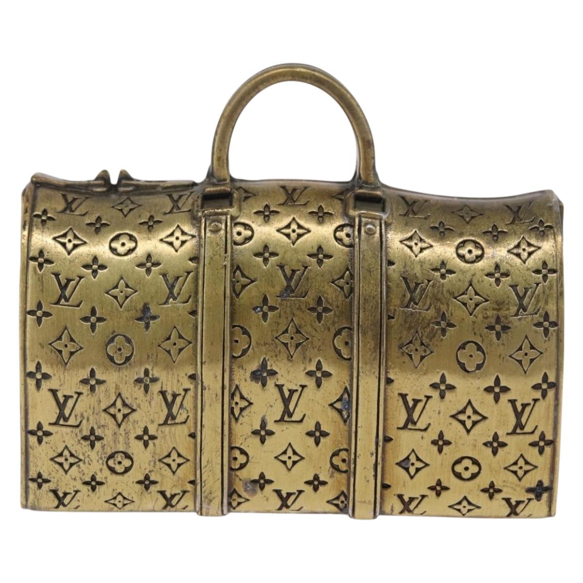 LOUIS VUITTON Monogram Keepall Motif Paper Weight metal Gold LV Auth 197289M
