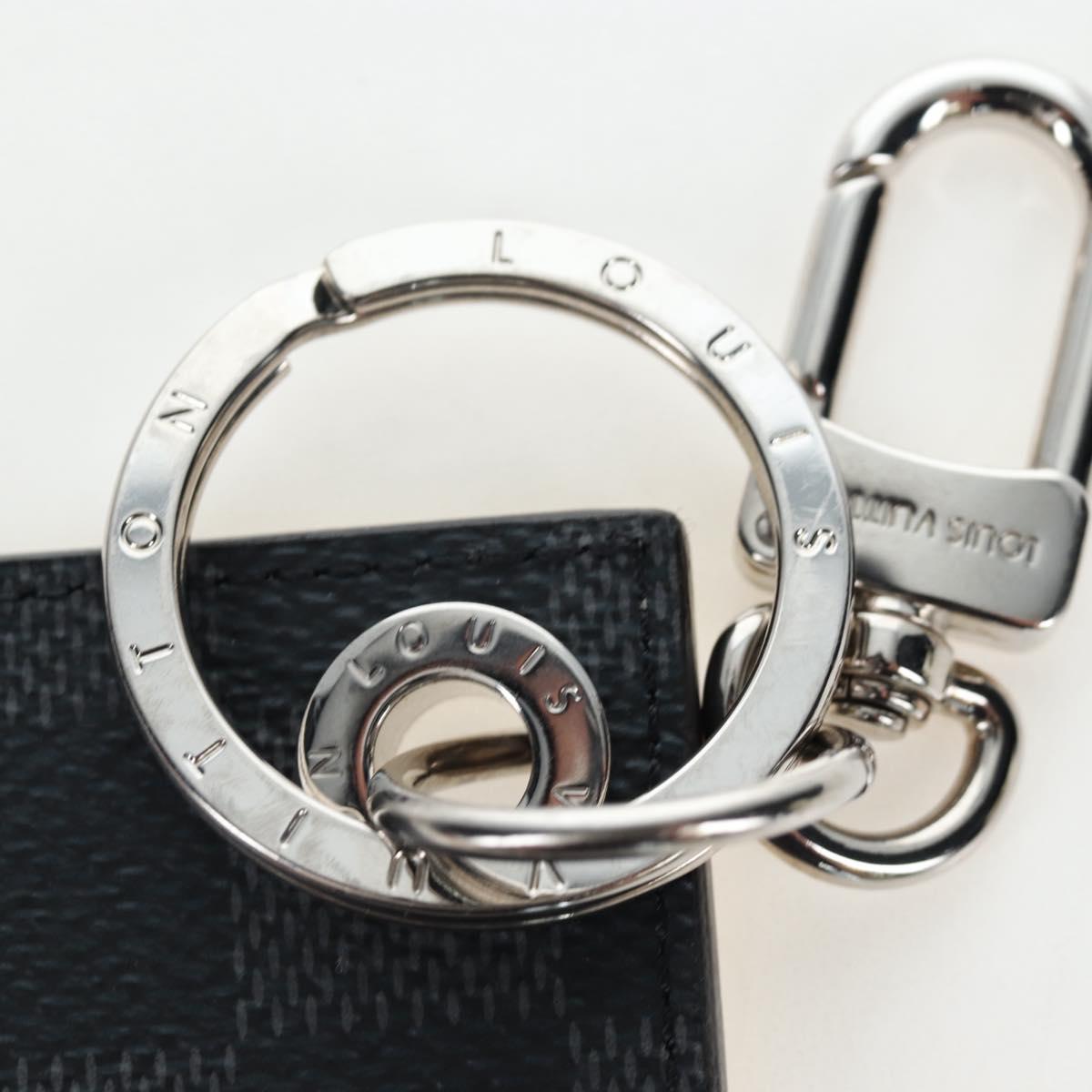 LOUIS VUITTON Damier Grafitte Porte Cles LV Alps Bag Charm M63840 Auth 197290M