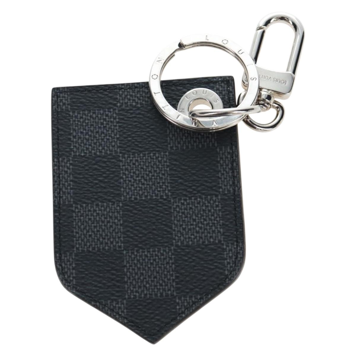LOUIS VUITTON Damier Grafitte Porte Cles LV Alps Bag Charm M63840 Auth 197290M