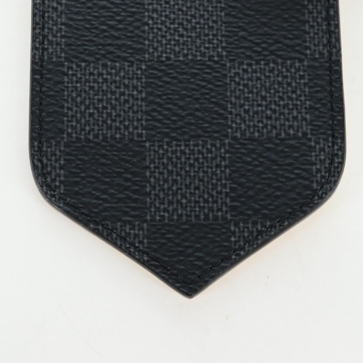 LOUIS VUITTON Damier Grafitte Porte Cles LV Alps Bag Charm M63840 Auth 197290M