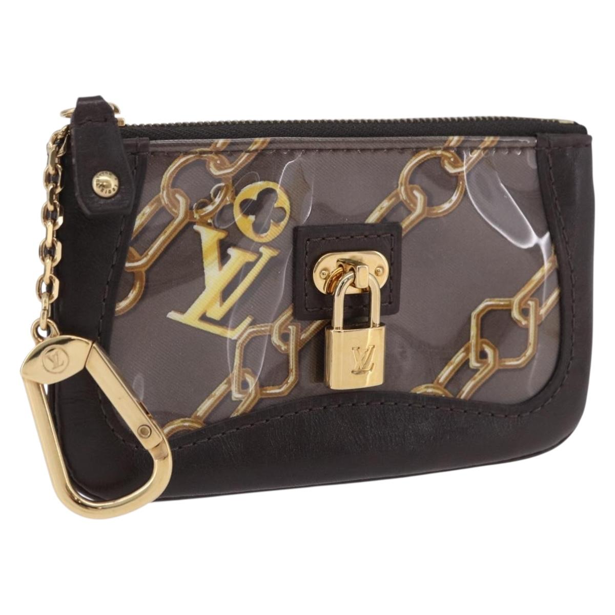 LOUIS VUITTON Monogram Charm Pochette Cles Coin Purse White M95165 Auth 197291A